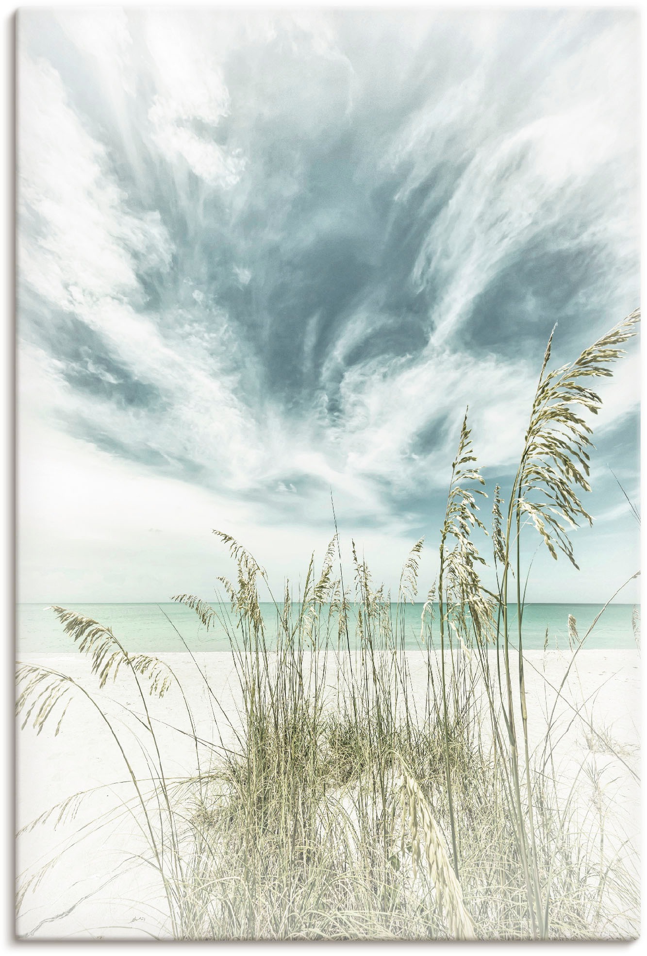 Artland Wandbild "Himmlische Stille am Strand Vintage", Strandbilder, (1 St günstig online kaufen