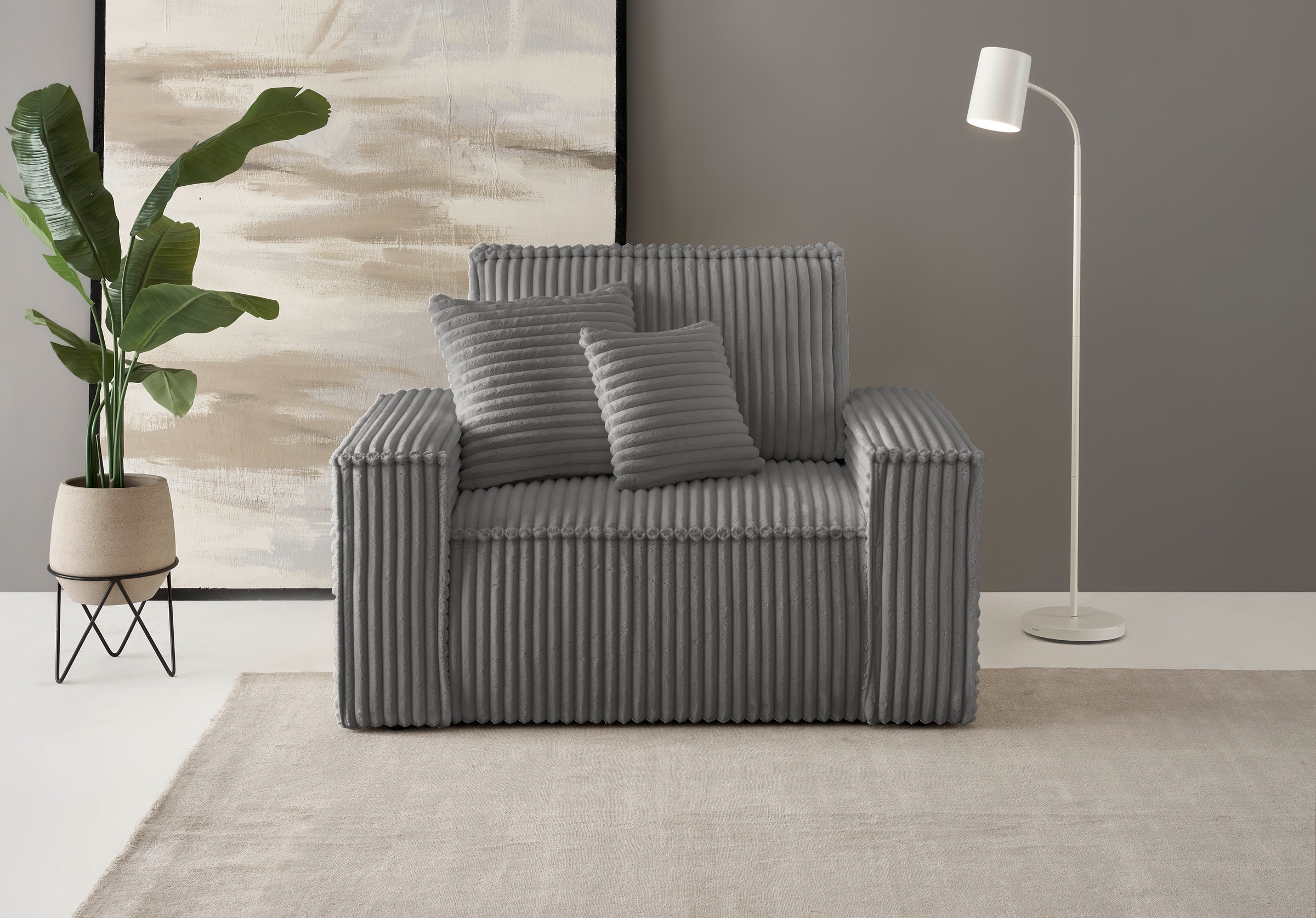 OTTO home Loveseat »FINNLEY, XXL-Sessel, Lesesessel, trendige Stoffe, inkl. günstig online kaufen