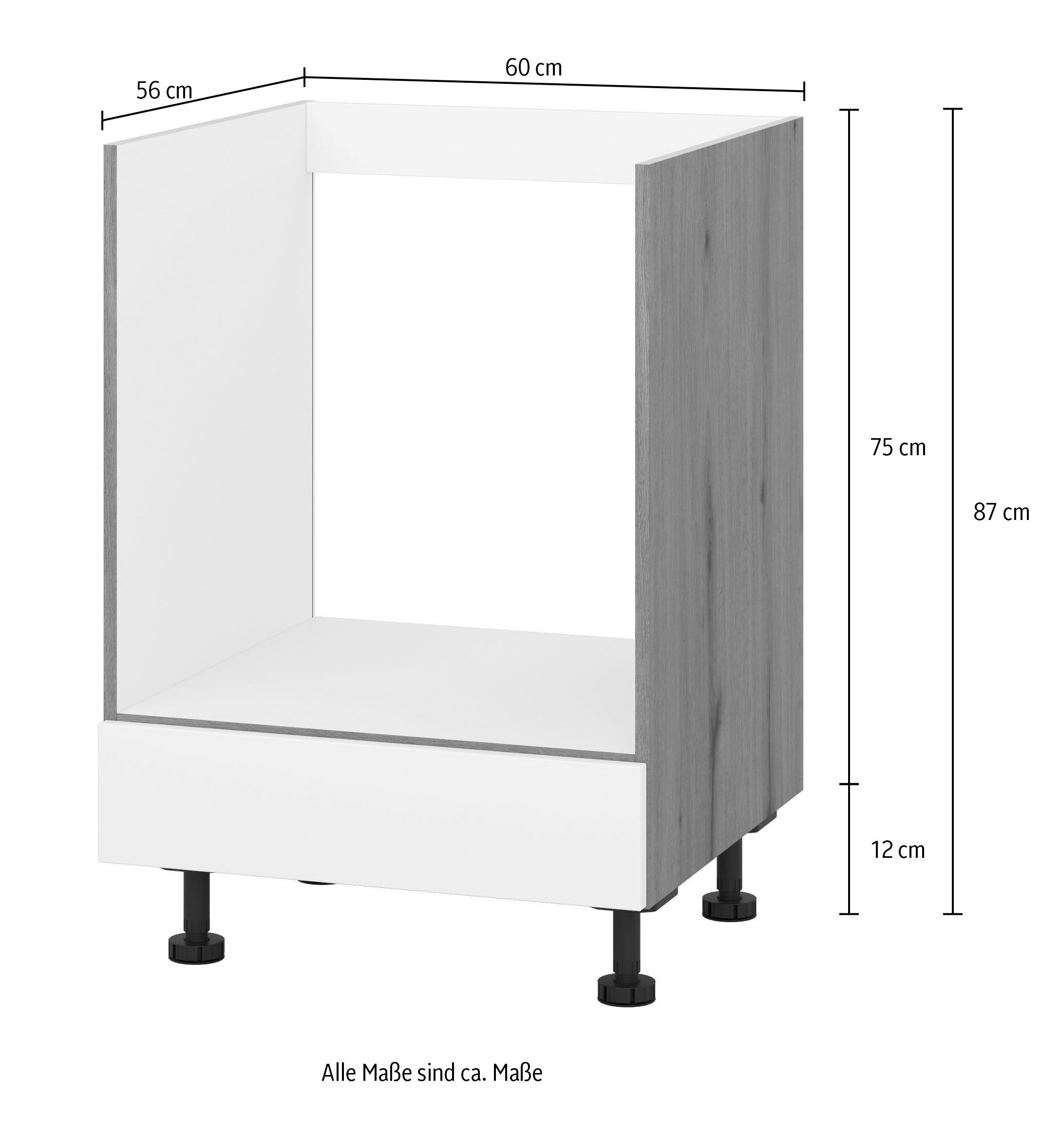 KOCHSTATION Herdumbauschrank »"KS-Scafa"« Breite 60 cm
