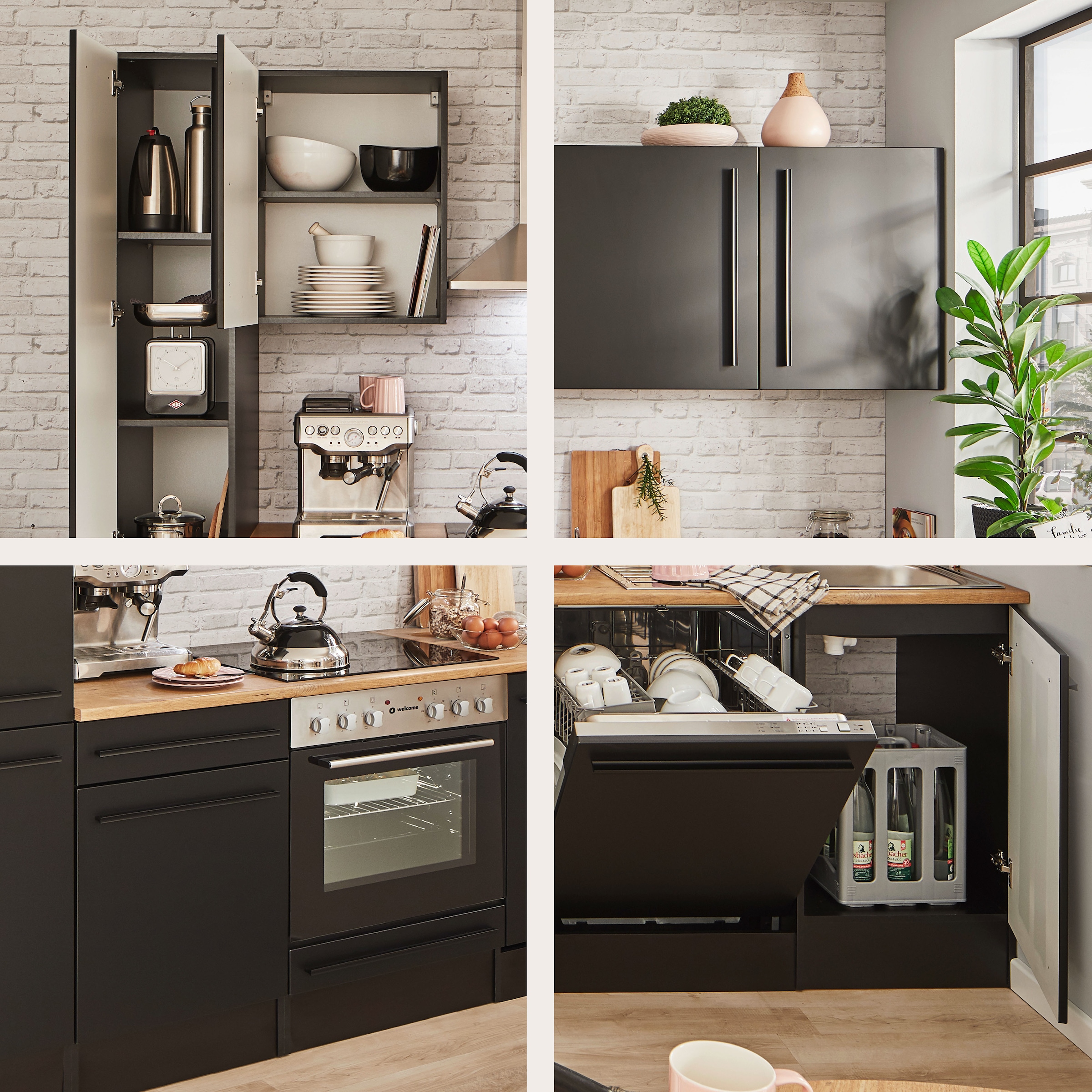 BASIC by Balculina Küchenzeile »Jazz«, Breite 250 cm, wahlweise mit E-Geräten