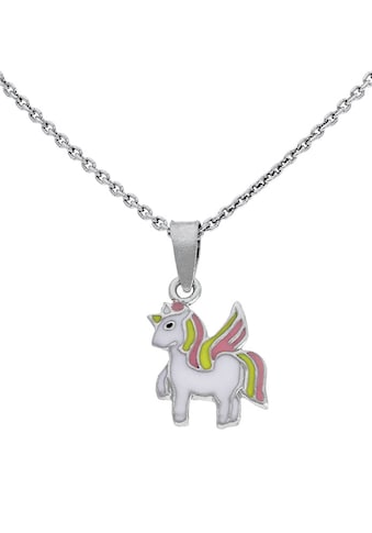 Kette mit Anhänger »Schmuck Geschenk Silber 925 Halsschmuck Halskette Ankerkette Einhorn«