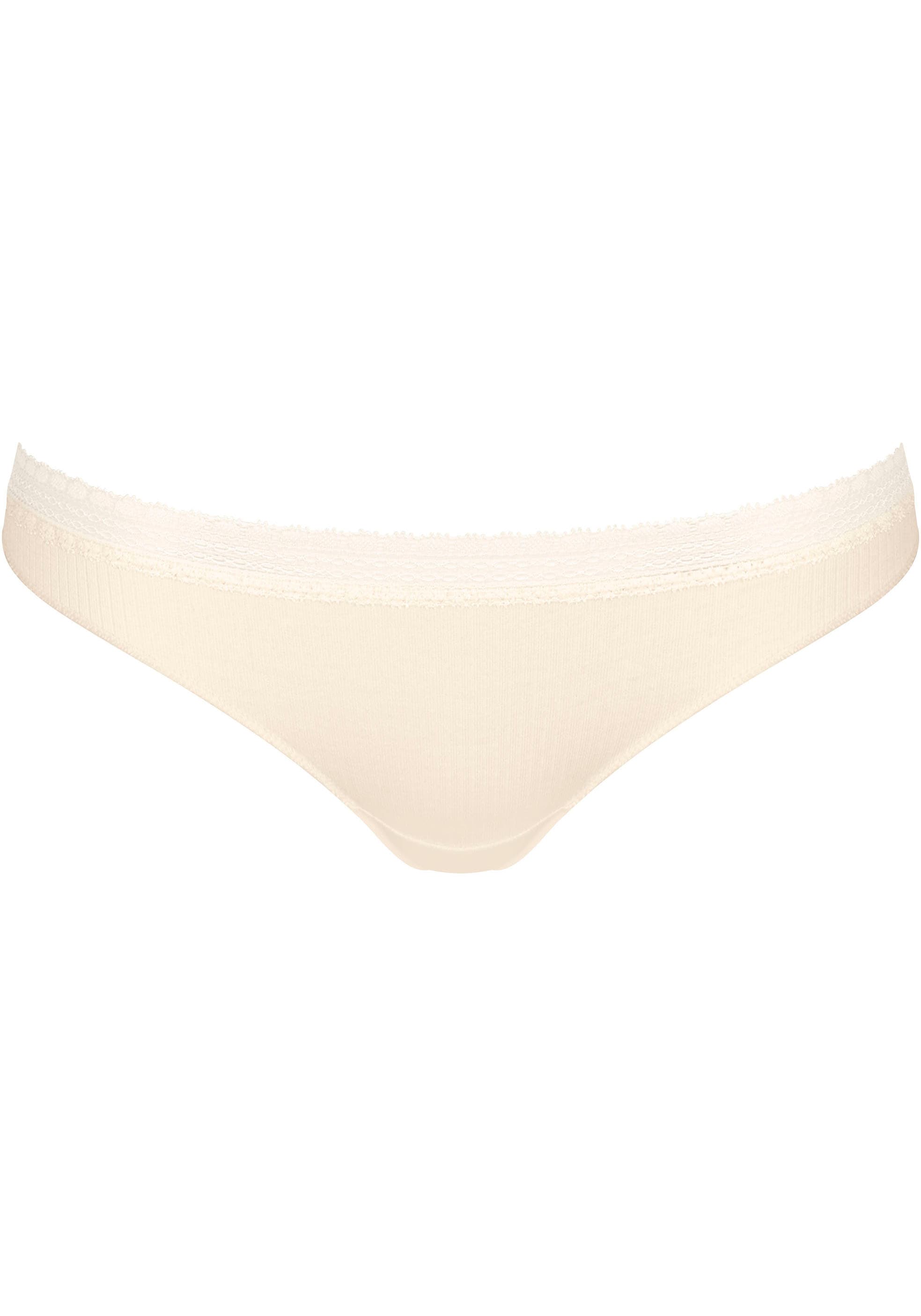 sloggi Slip »GO Ribbed R Brazil C2P«, (2er Pack), weiche Rippware mit Spitzenbesatz