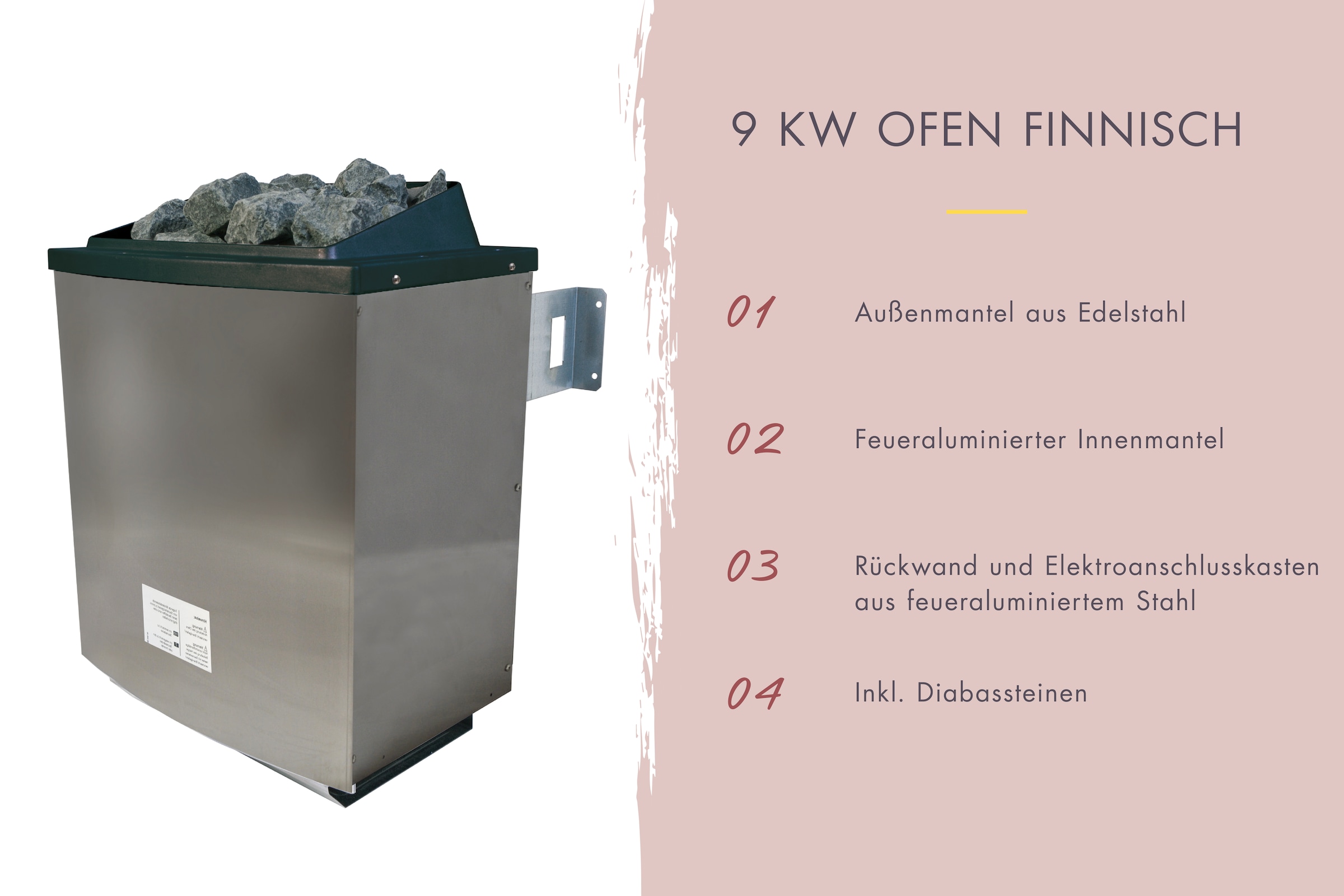 Karibu Saunahaus »Maiko 2A« Set,  Ofen 9 KW externe Strg easy