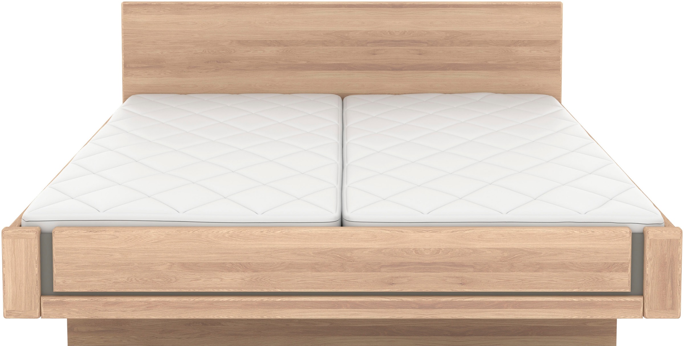 Musterring Holzbett »Sorrent, Bettgestell, Bettrahmen, teilmassiv Eiche«, (MADE IN GERMANY), Eiche teilmassiv, Liegehöhenverstellung, in schwebender Optik