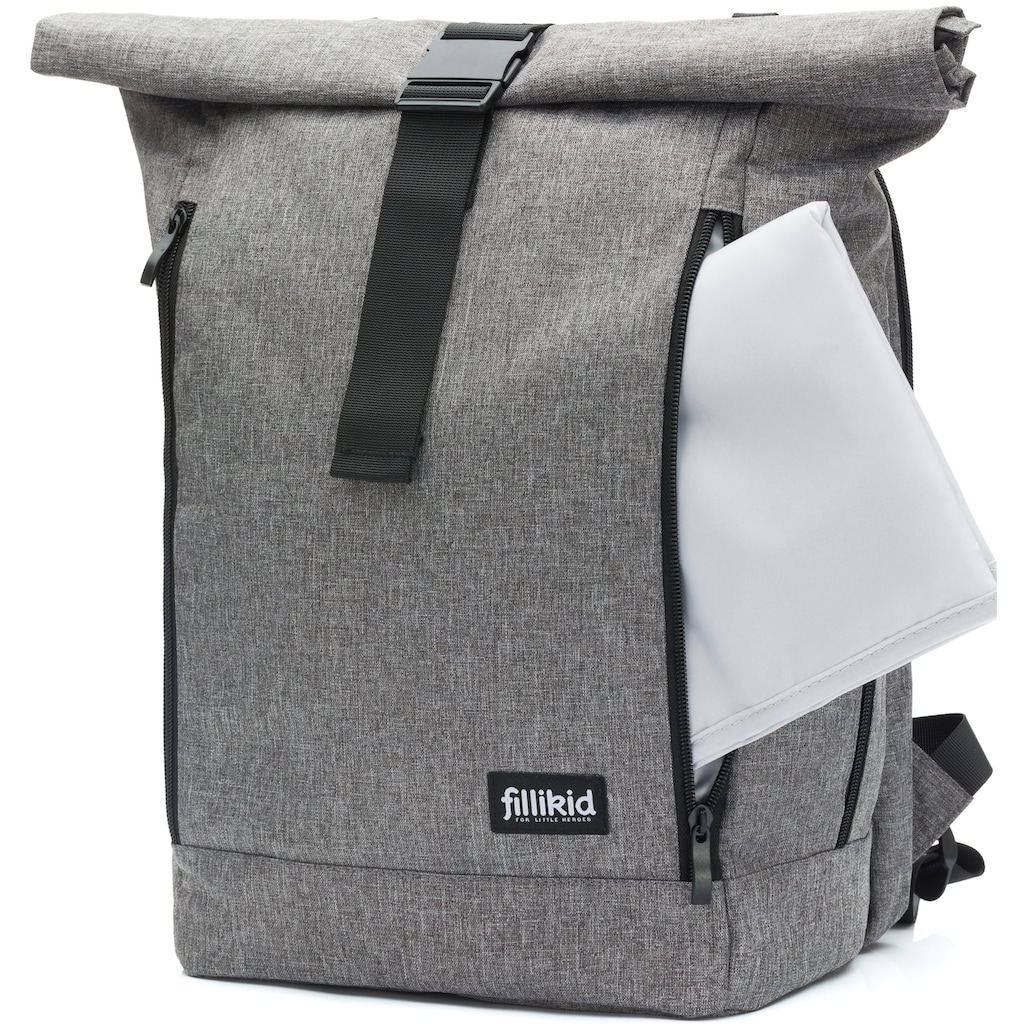 Fillikid Wickelrucksack »Dublin, grau melange«