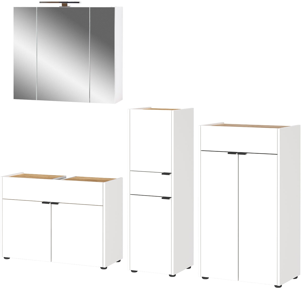 GERMANIA Badmöbel-Set »Ameca«, (4 St.), Badezimmer-Set: Waschbeckenuntersch günstig online kaufen