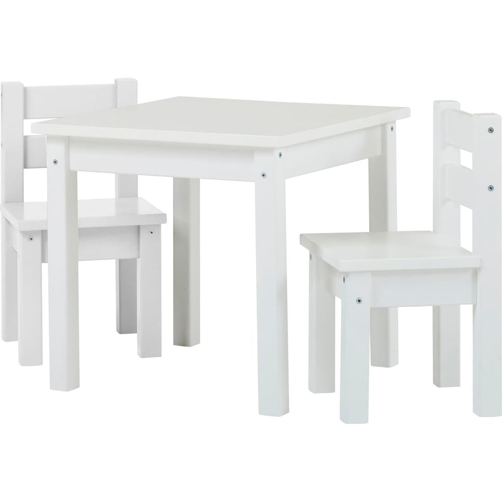 Hoppekids Kindersitzgruppe »MADS Kindersitzgruppe«, (Set, 5 tlg., 1 Tisch, 4 Stühle), in vielen Farben, mit vier Stühlen