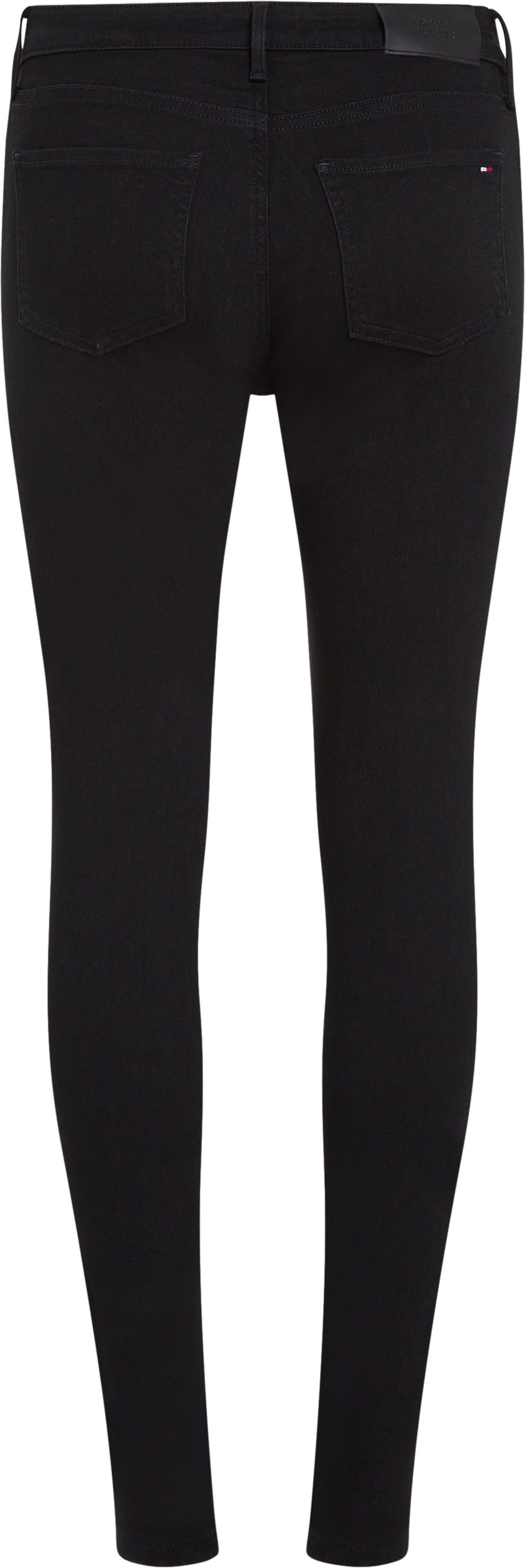 Tommy Hilfiger Skinny-fit-Jeans »COMO Skinny RW ACE mit Logo-Badge und knöchellangem Schnitt«, casual, skinny fit, Denim, normaler Bundabschluss