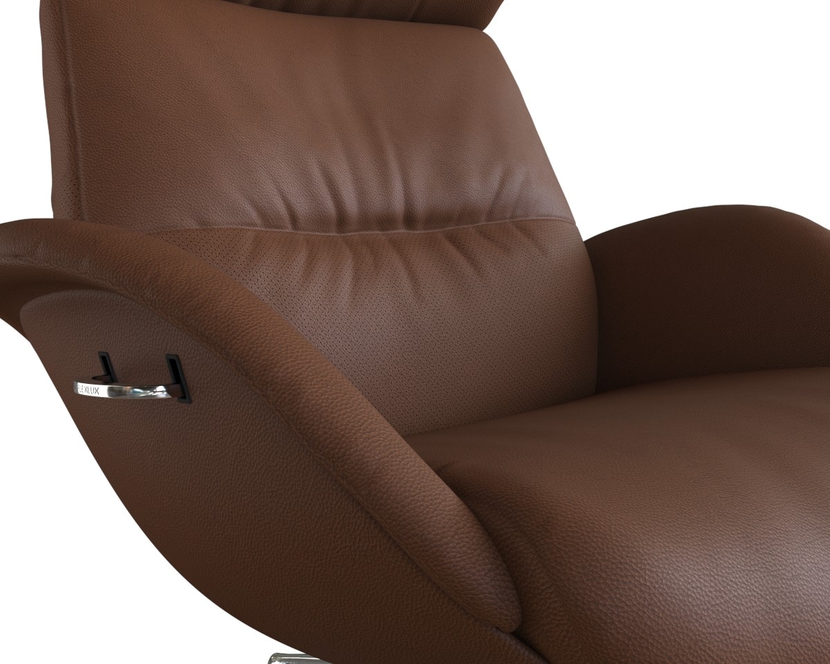 FLEXLUX Relaxsessel »More, Funktionsessel, Polstersessel, Armlehnensessel, TV-Fernsehsessel«, Premium Komfort, Rücken- und Kopfteilverstellung, Drehbar, Fuß Alu