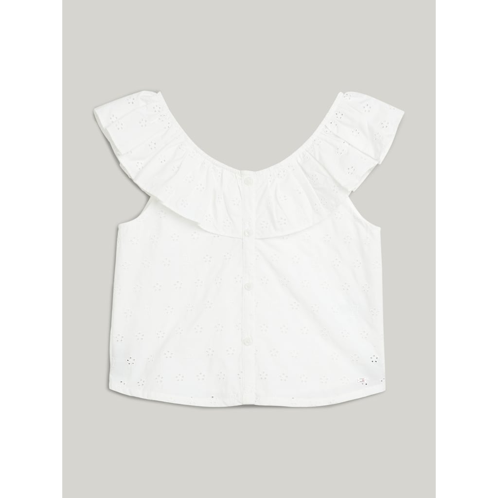 Tommy Hilfiger Babydollshirt »BRODERIE ANGLAISE FRILL TOP«, Baby bis 2 Jahre