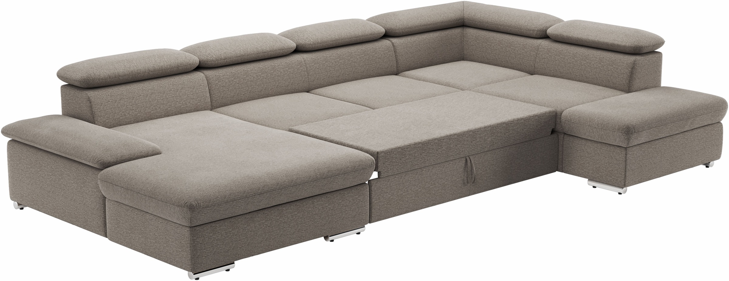 sit&more Wohnlandschaft »Valantine U-Form«, inkl. Kopf- und Armteilverstellung, wahlweise mit Bettfunktion