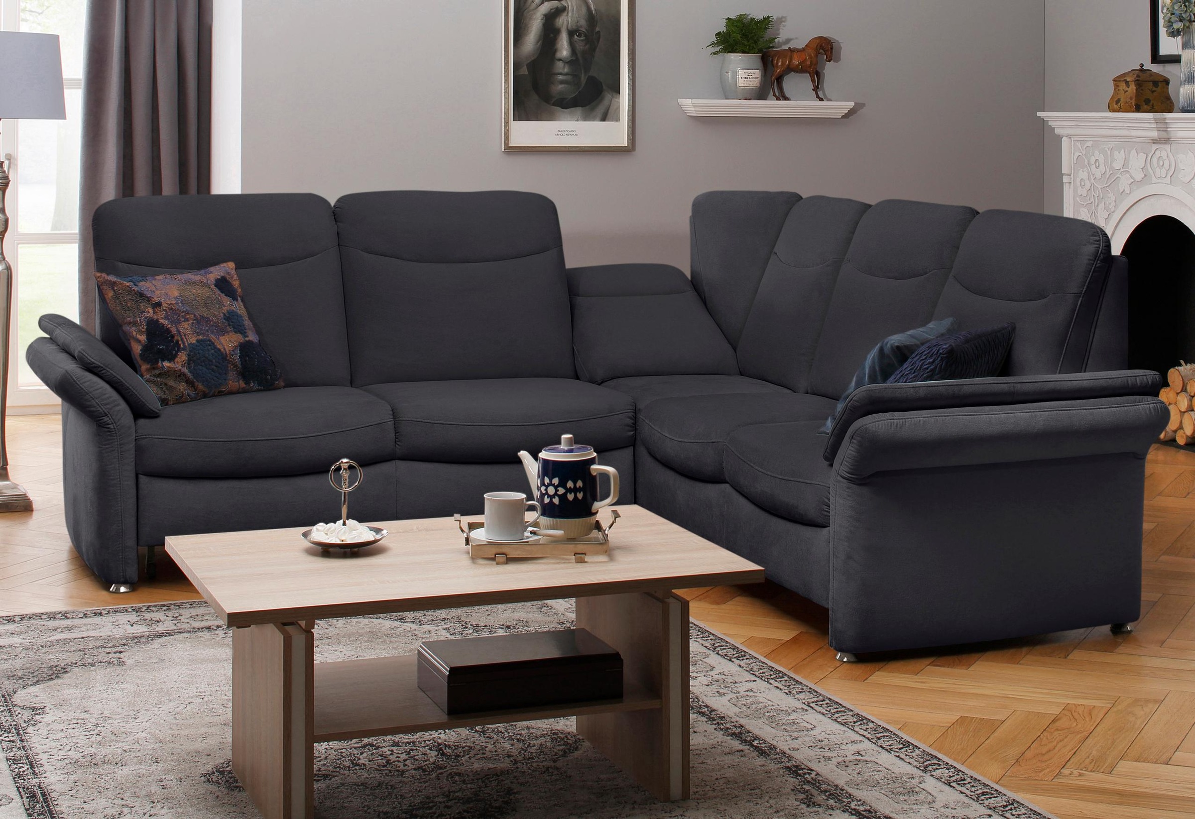Home affaire Ecksofa »Tahoma L-Form«, mit Armlehnfunktion, wahlweise Bettfunktion, Schublade, Relaxfunktion