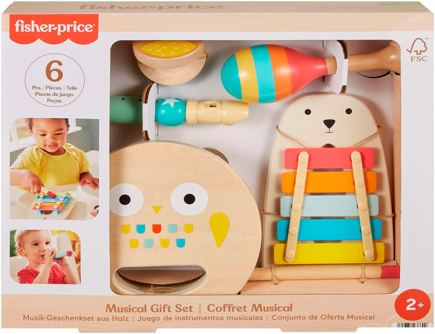 Fisher-Price® Spielzeug-Musikinstrument »Holzinstrumente«, (Set, 6 tlg.)