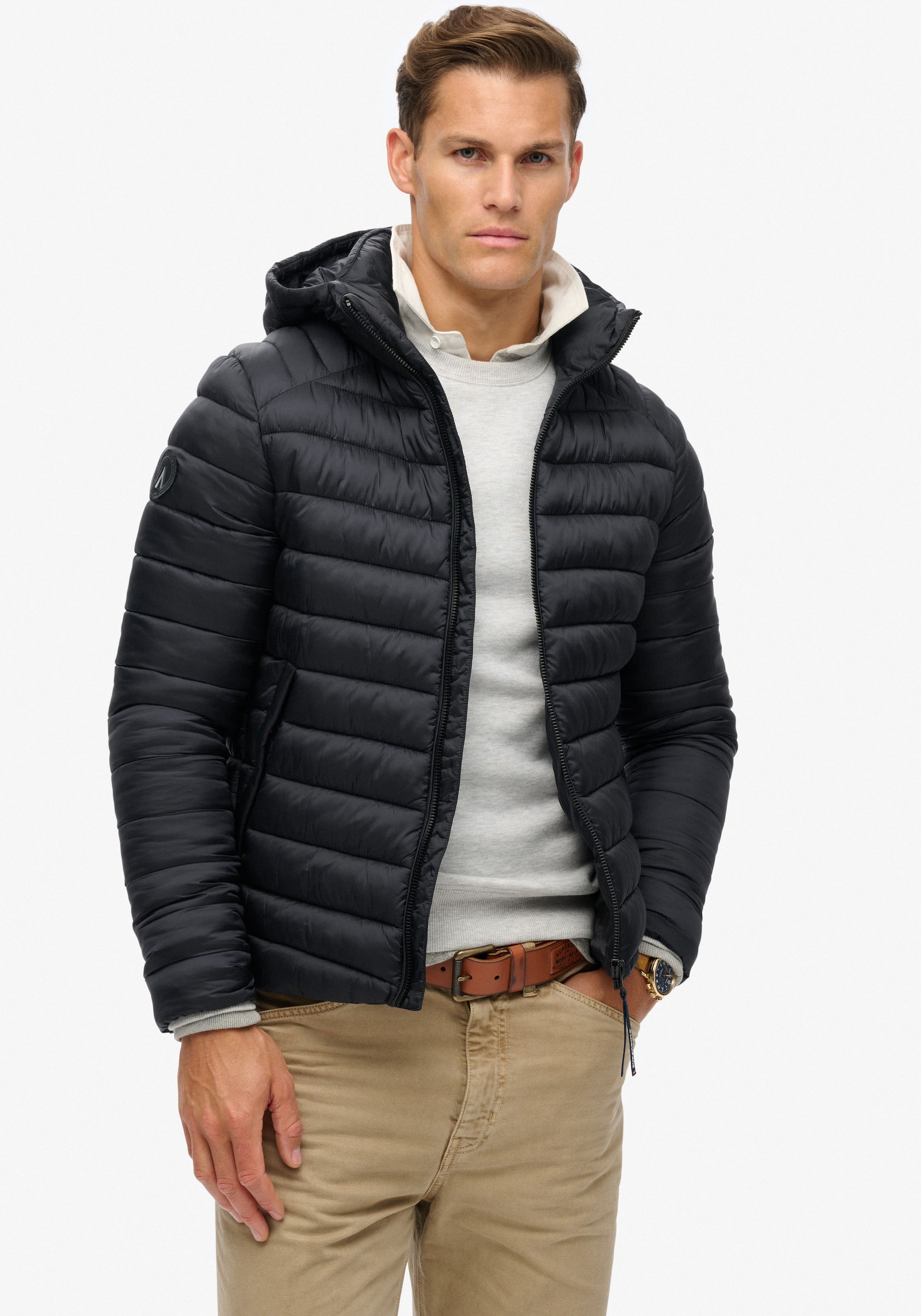 Steppjacke »HOODED FUJI SPORT PADDED JKT«, mit Kapuze