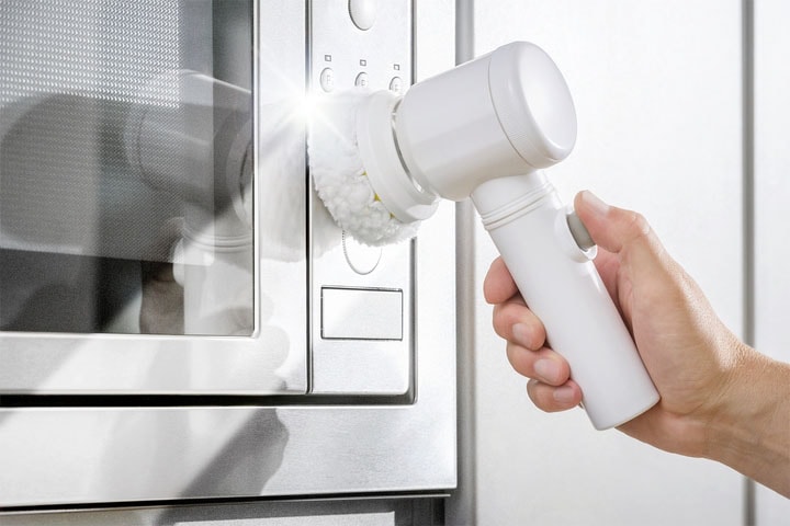 Maximex Reinigungsbürsten-Set »3-in1«, Set, 4 St., aus Kunststoff, elektrische Reinigungsbürste, 3 Aufsätze, batteriebetrieben, kabellos