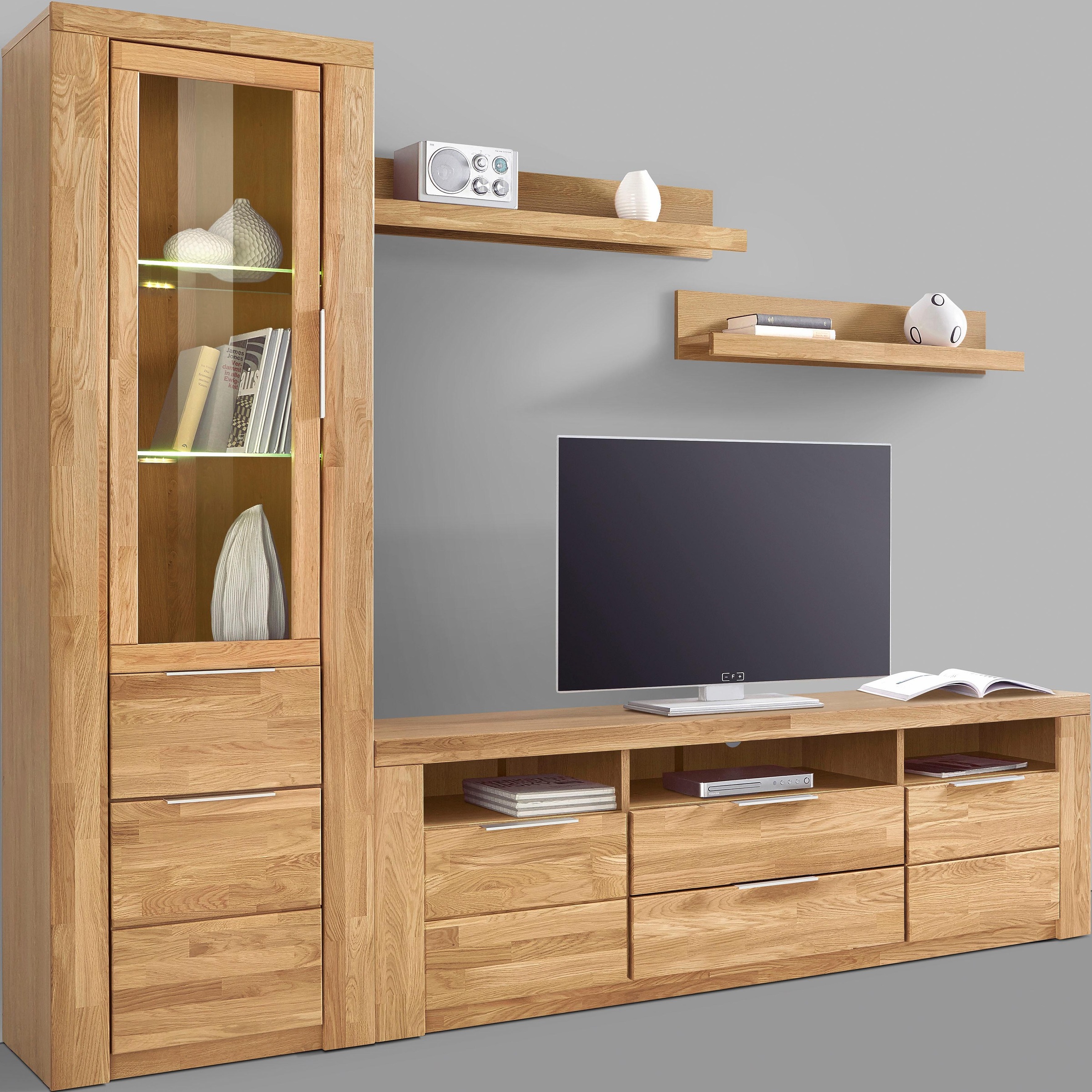 Home affaire Wohnwand "ZARA", (Set, 4 St.), teilmassives Holz günstig online kaufen