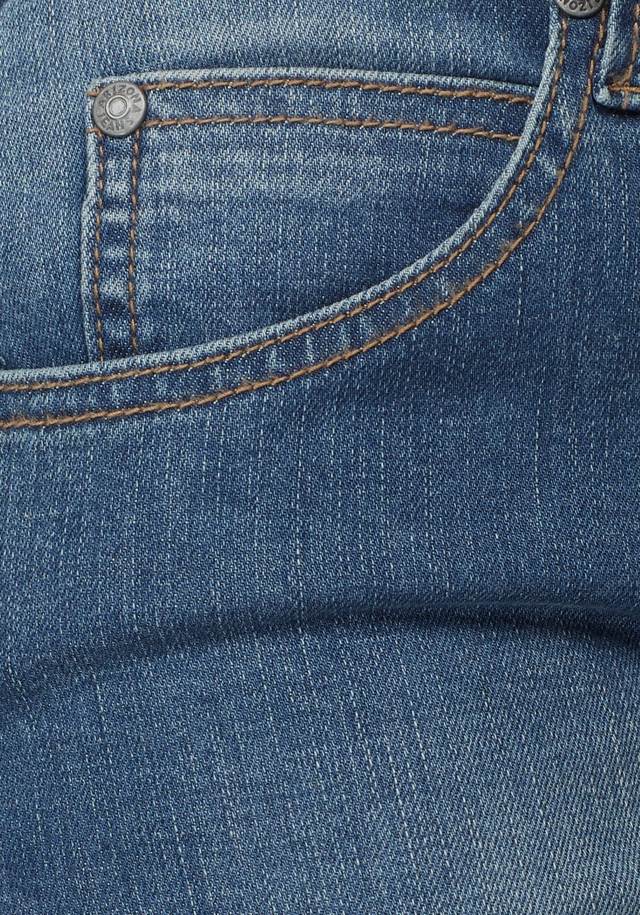 Arizona Slim-fit-Jeans »Curve-Collection«, hohe Leibhöhe, Five-Pocket-Design, Zip-Fly