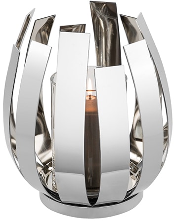 Fink Windlicht »ORFEA«, (1 St.), aus Edelstahl inkl. Glaszylinder, verspielt  und gradlinig auf Raten kaufen