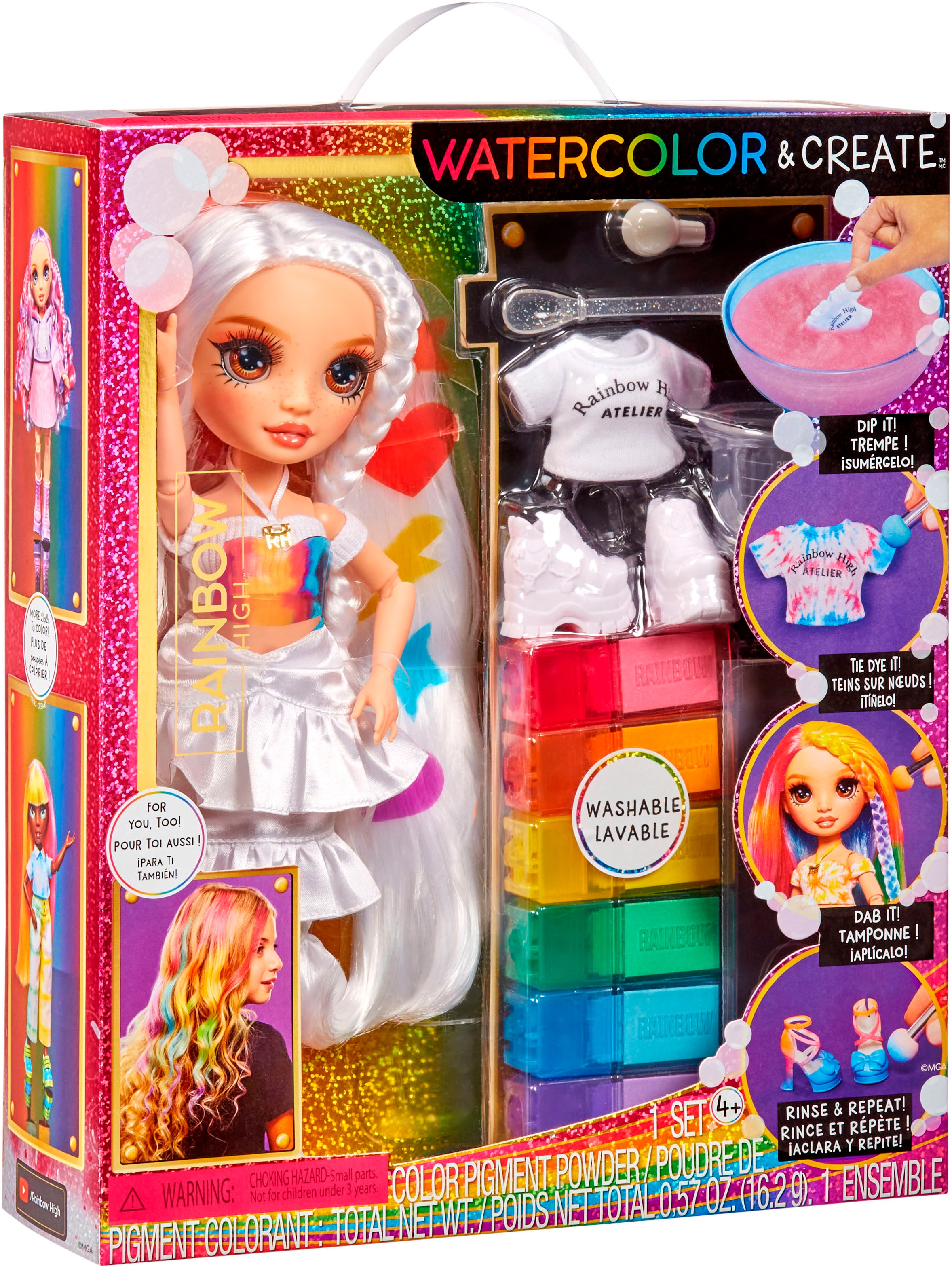 RAINBOW HIGH Anziehpuppe »Rainbow High WaterColor & Create NEW Theme Dolls - brown eyes«