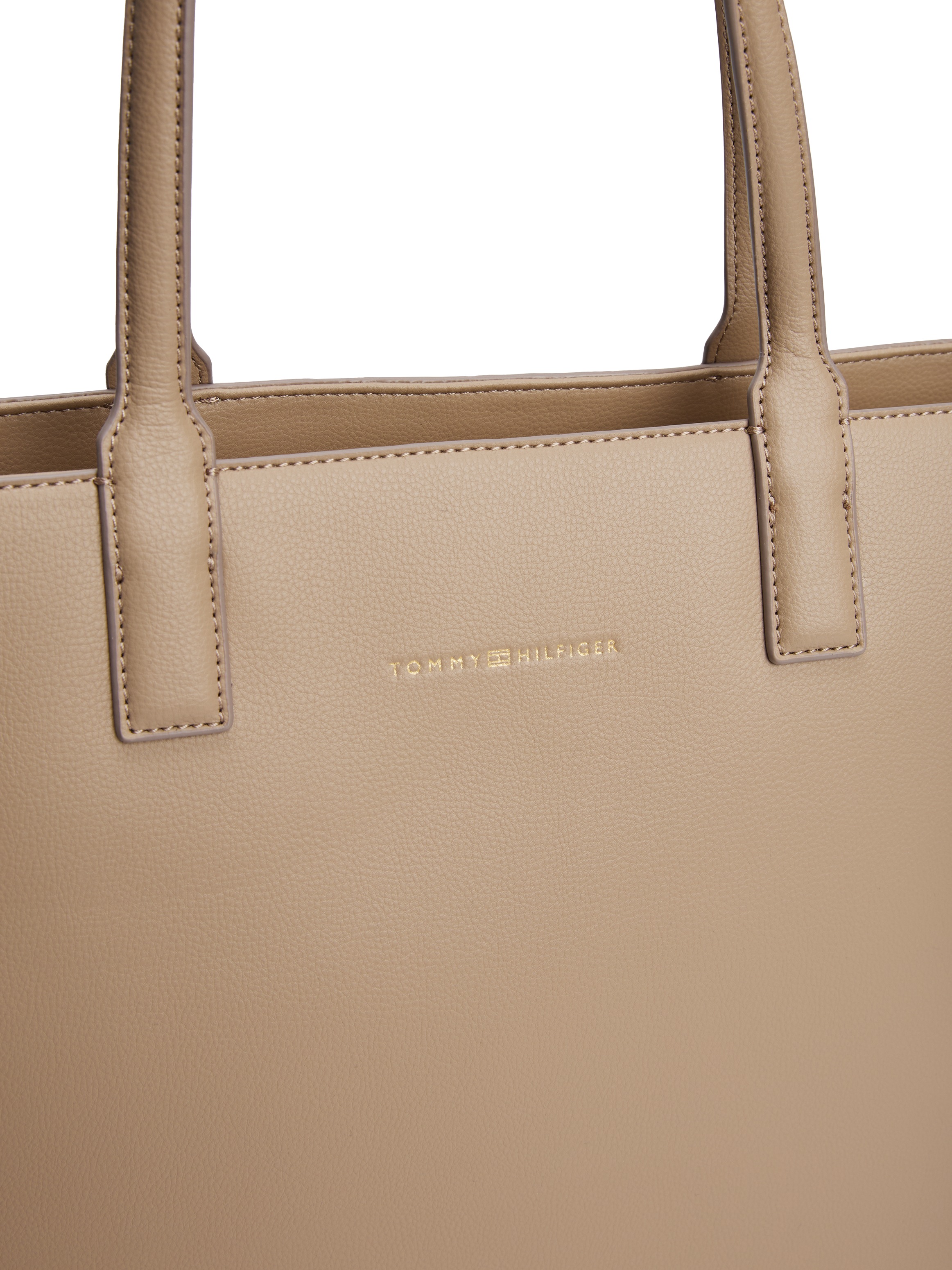 Tommy Hilfiger Tragetasche »TH LOGOTAPE TOTE«, Damen Henkeltasche, Schultertasche mit doppeltem Tragegriff