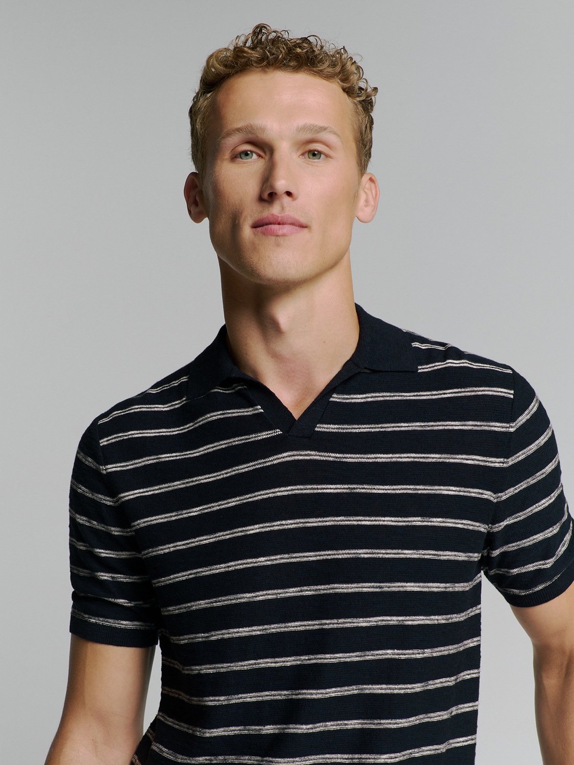 NO EXCESS T-Shirt »No Excess Poloshirt mit kurzen Ärmeln«