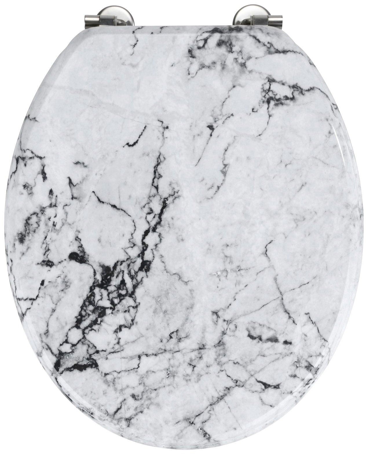 WC-Sitz WENKO "Onyx", weiß, B:34,5cm L:41cm, WC-Sitze, WC-Sitz, MDF