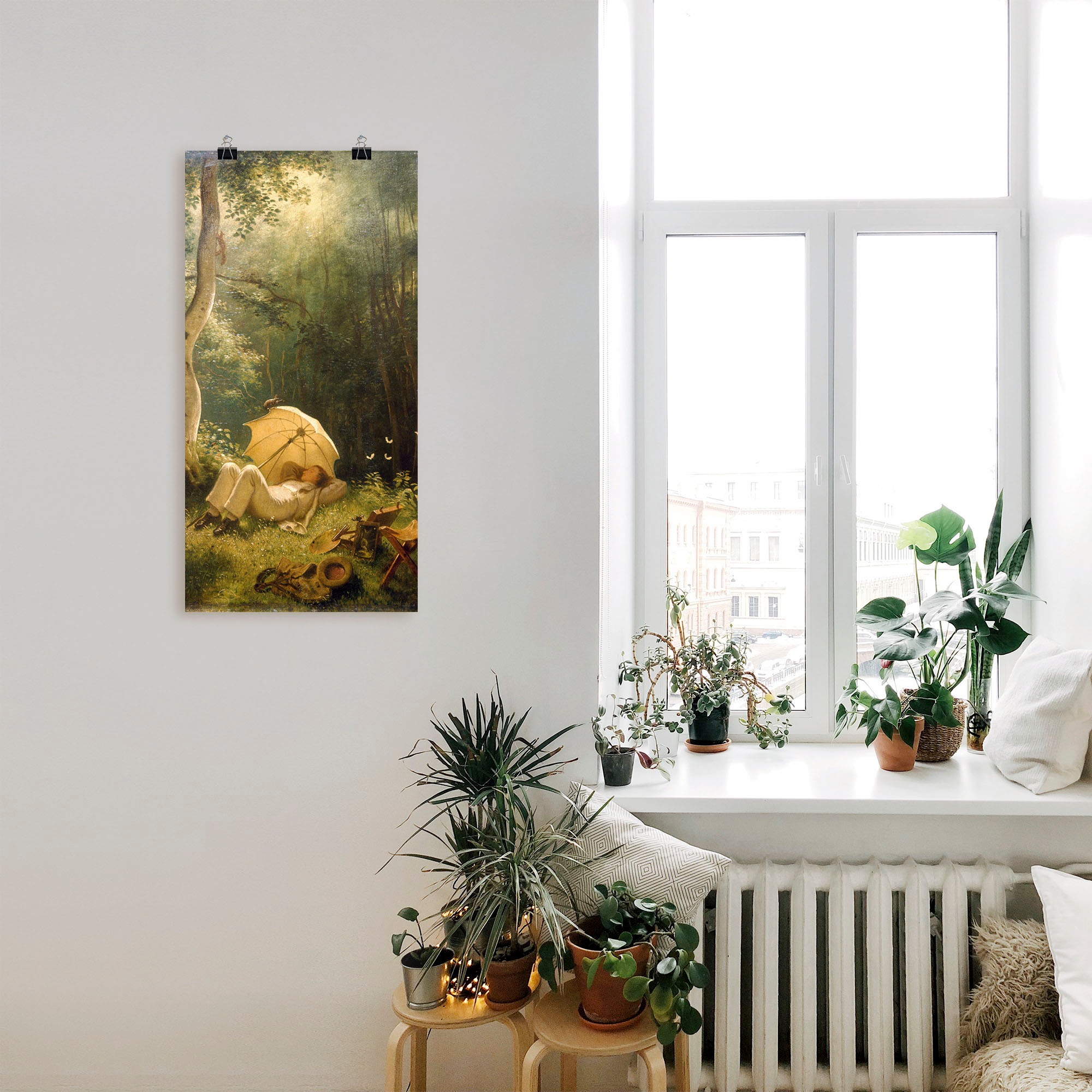 Artland Kunstdruck »Der Maler (Rast im Walde)«, Mann, (1 St.), als Leinwand günstig online kaufen