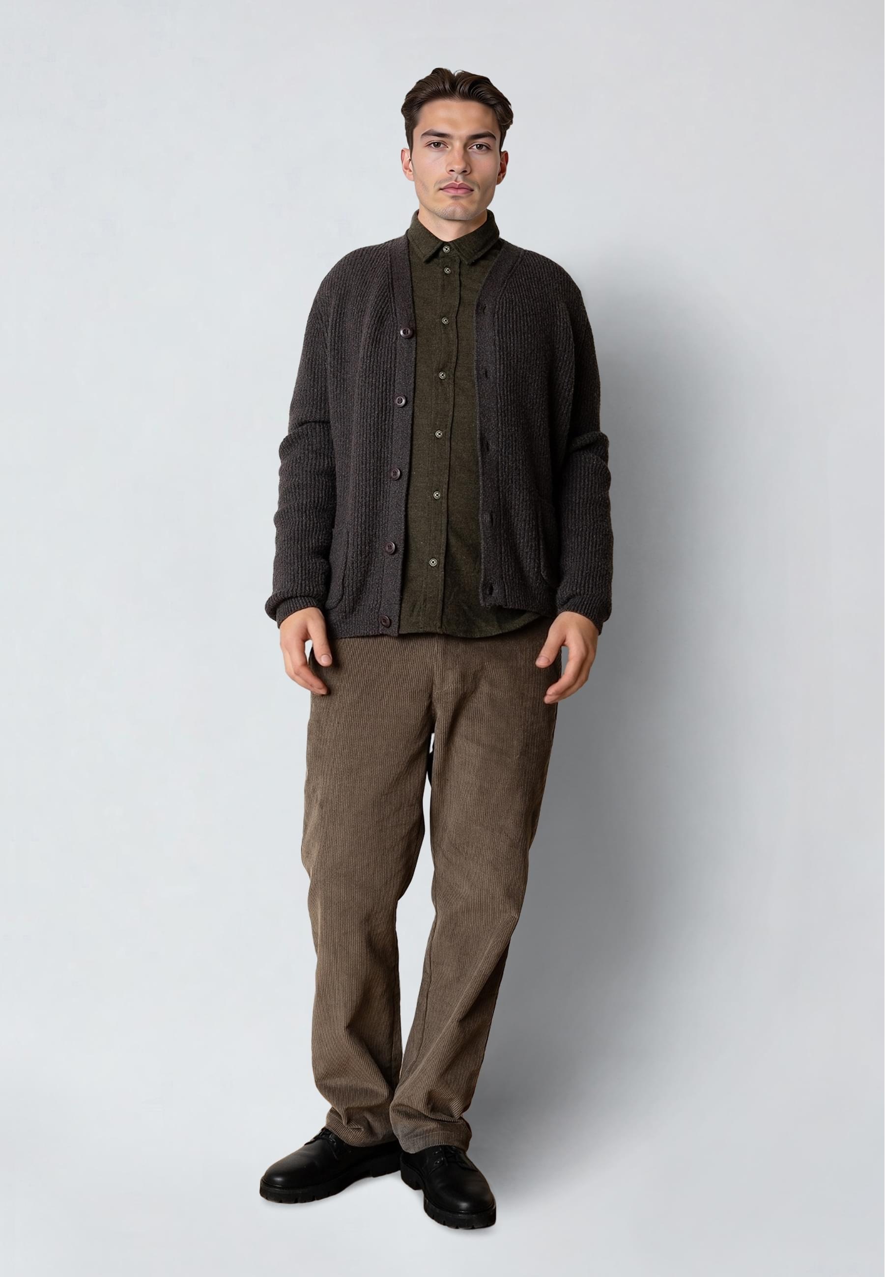 Clean Cut Copenhagen Strickfleecejacke »Clean Cut Copenhagen Brooks Cardigan« 1 Stk. tlg. ohne Kapuze