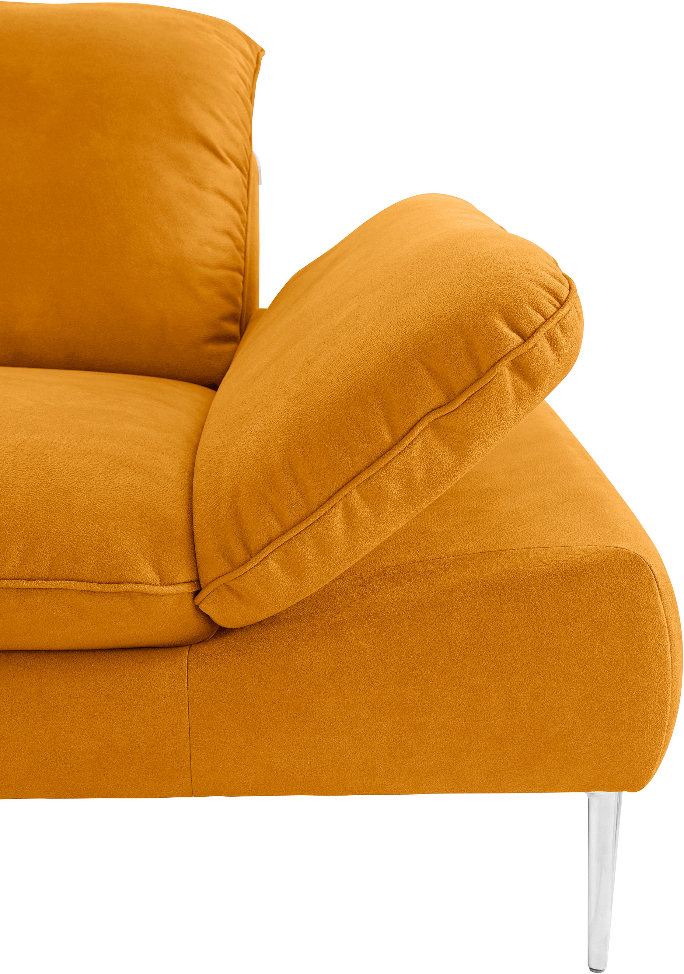 W.SCHILLIG Ecksofa »enjoy&MORE, Designsofa, bequem, zeitlos und elegant, L-Form«, mit Sitztiefenverstellung, Füße Chrom glänzend, Breite 340 cm