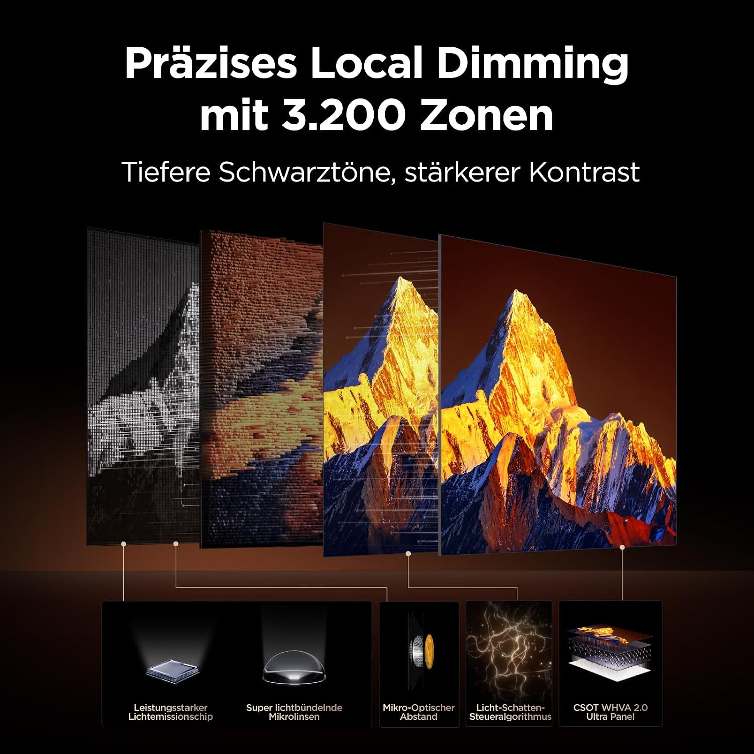 TCL Mini-LED-Fernseher »85C8LX1« 215 cm/85 ″ SQD-Mini LED, HDR 6000 Nits, 100%BT.2020, 144Hz, AiPQ Pro,Dolby Vision