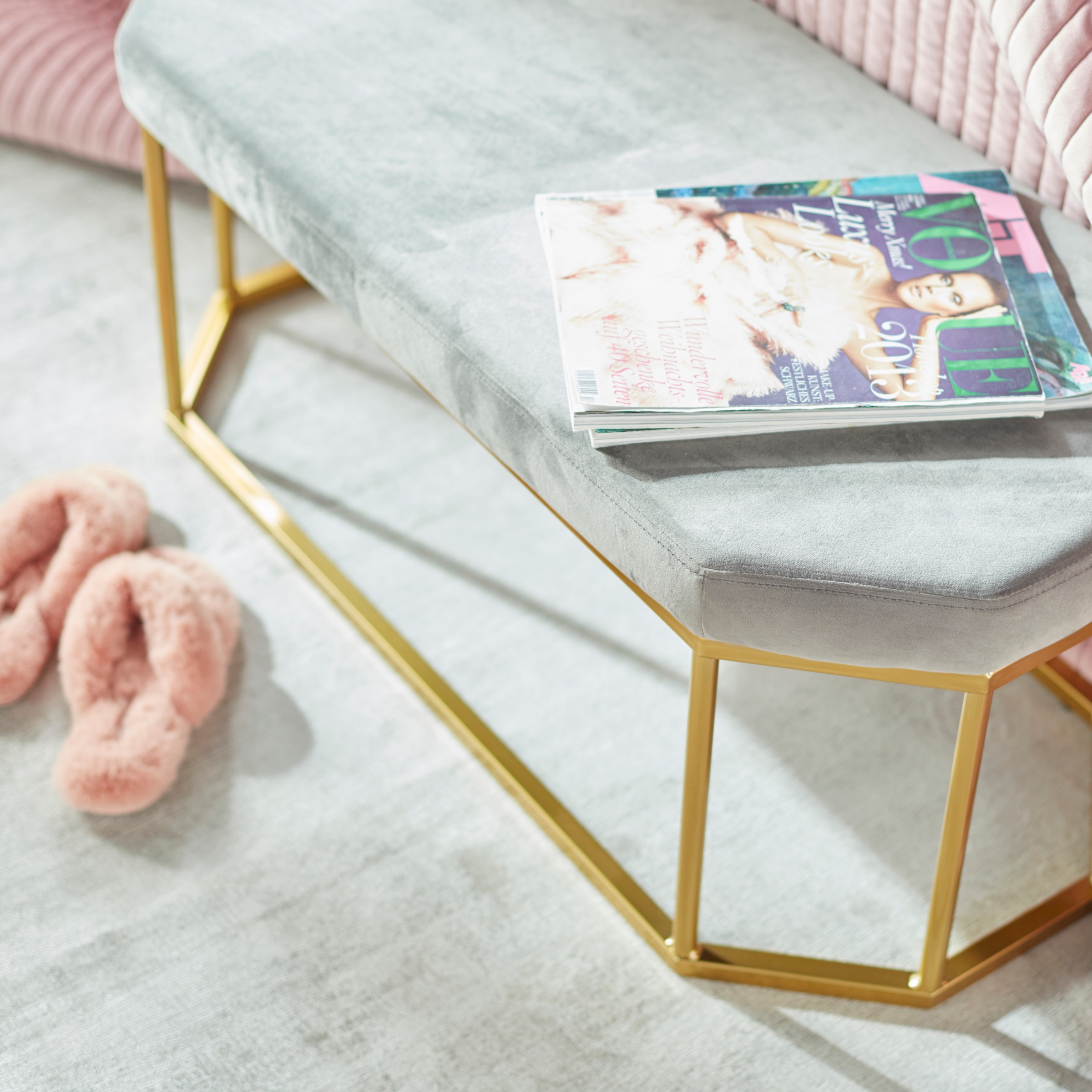 Home affaire Dekokissen »Océane« passend zum Bett Oceáne in Samtvelours und Feinstruktur, 2-er Set