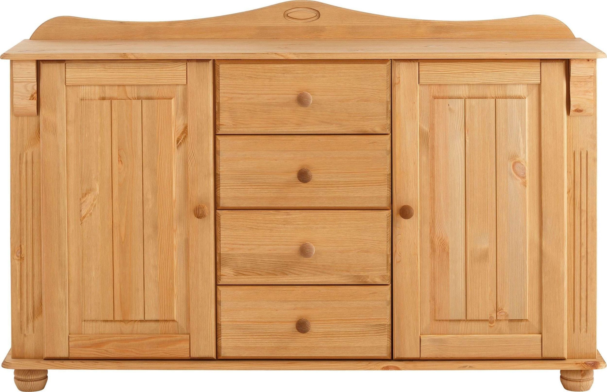 Home affaire Kommode »Sideboard, Anrichte, mit 3 Schubladen, 2 Türen« aus massiver Kiefer, Breite 130 cm