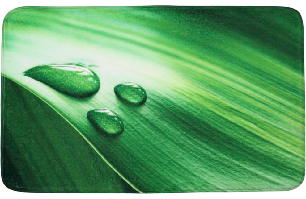 Sanilo Badaccessoire-Set »Green Leaf«, (Komplett-Set, 3 tlg.), bestehend aus WC-Sitz, Badteppich und Waschbeckenstöpsel