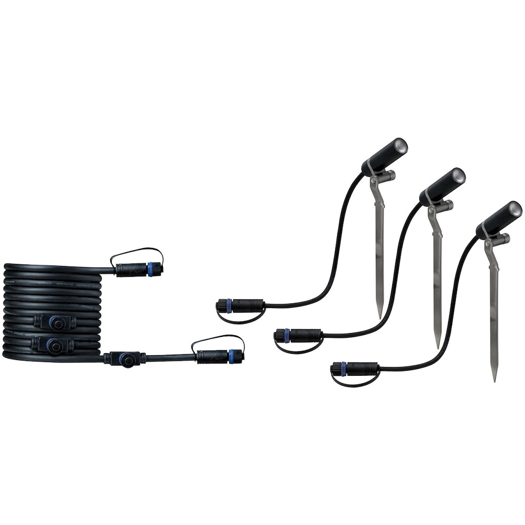 Paulmann LED Gartenstrahler »Plug & Shine«, 3 flammig-flammig