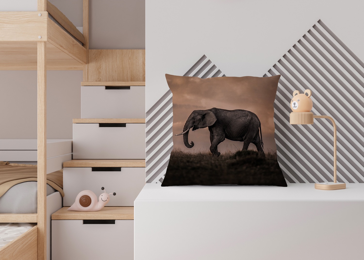 queence Dekokissen »Afrikanische Steppe«, Kissenhülle mit HD Premium Druck, geruchsneutral, 40x40cm