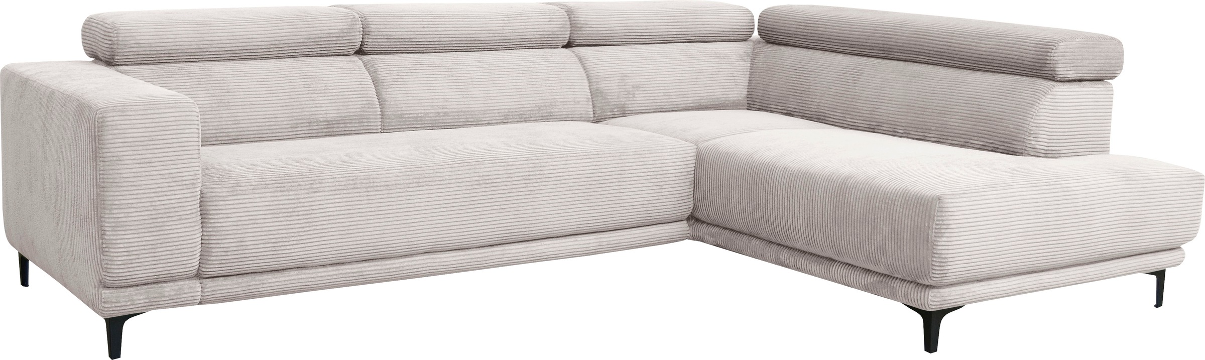 alina Ecksofa »Hikari«, wahlweise mit Sitzvorzug, in modernem Cordstoff, Breite 276 cm