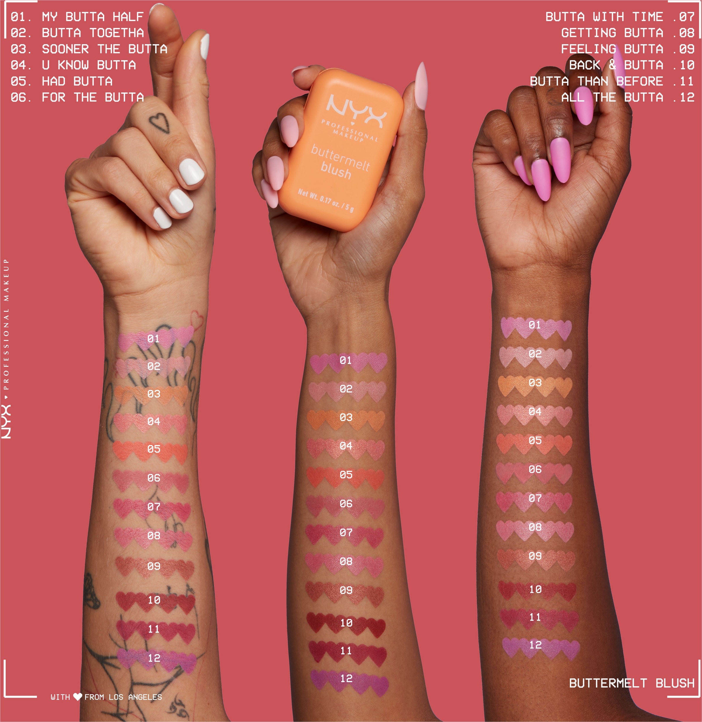 NYX Rouge »Makeup Buttermelt Blush«, Cremige, leichte Textur, variable Deckkraft, pflegende Formel.