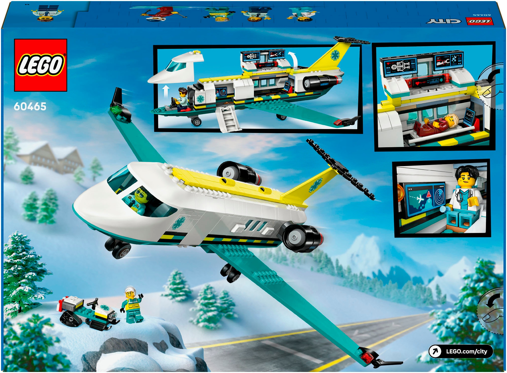 LEGO® Konstruktionsspielsteine »Notfallrettungsflugzeug (60465), LEGO City«, (403 St.), Made in Europe