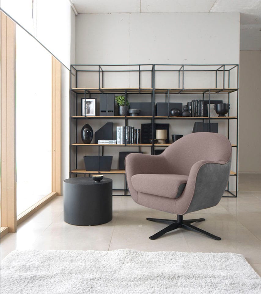 TRENDMANUFAKTUR Drehsessel »Mira, Loungesessel«, in zeitlosem, modernen Stil mit praktischer Drehfunktion