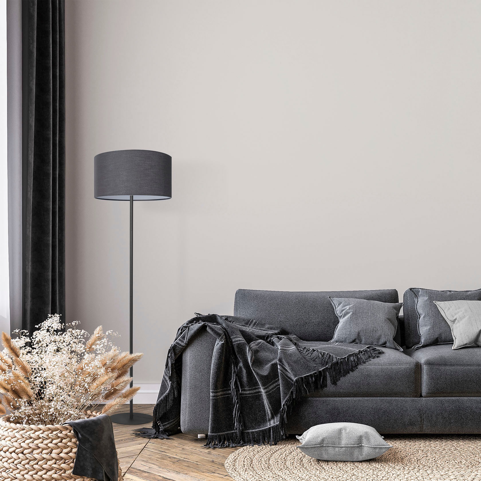 Paco Home Stehlampe »Uni Color«, 1 flammig, Leuchtmittel E27   ohne Leuchtm günstig online kaufen