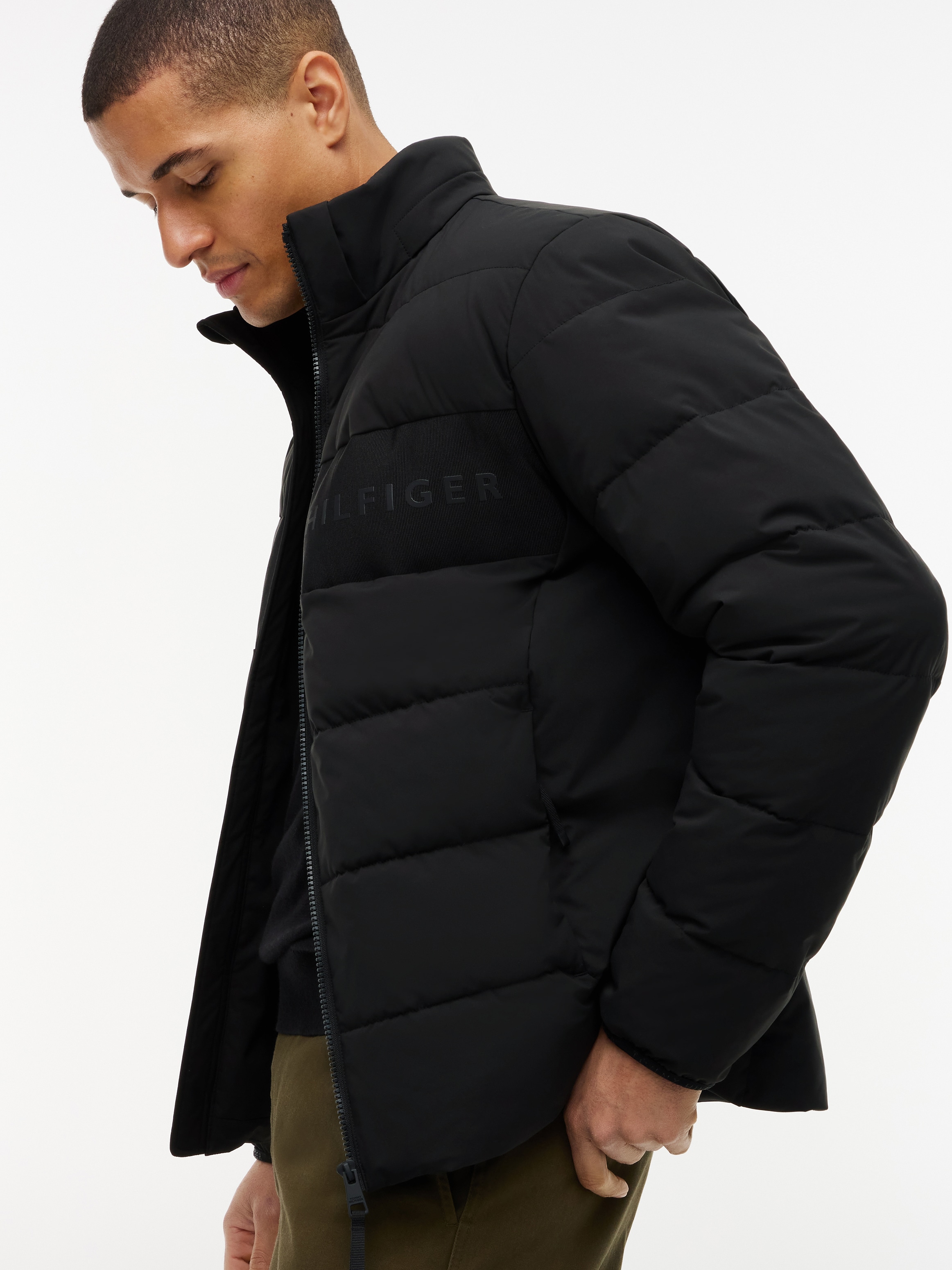 Tommy Hilfiger Steppjacke »DETACHABLE HOODED BRANDED« mit Kapuze normale Passform