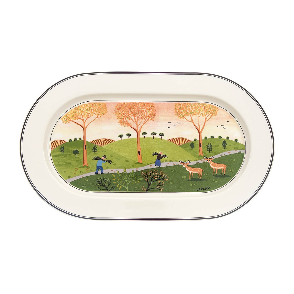 Villeroy & Boch Servierplatte »Platte oval Design Naif 34 x 24 cm bunt« günstig online kaufen