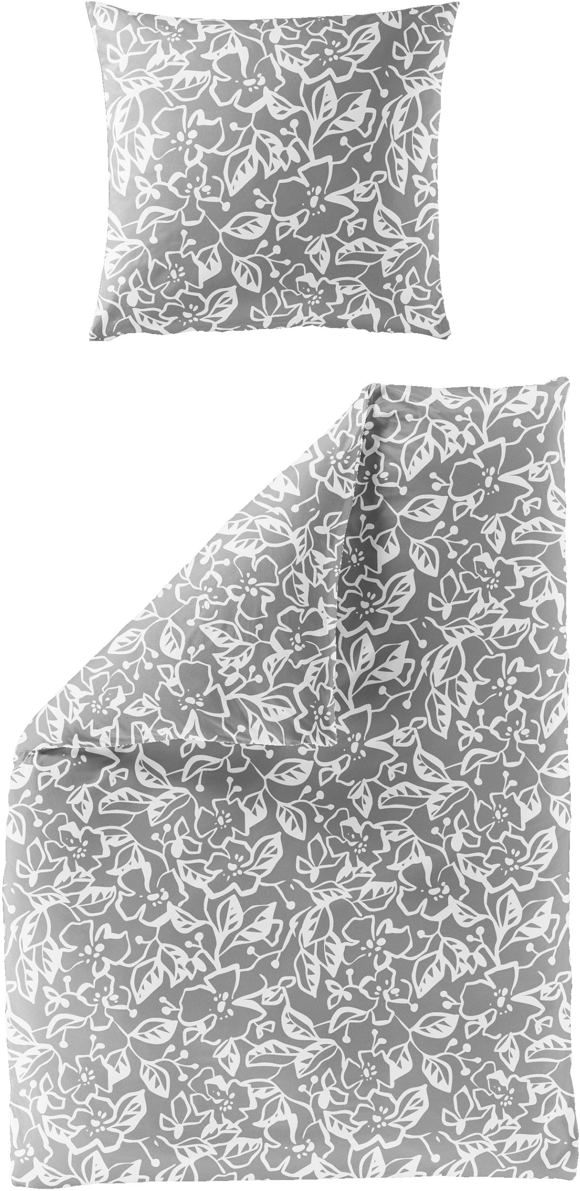 BIERBAUM Bettwäsche »4174« 2 Stk. tlg. Mako-Satin, 100 % Baumwolle, pflegeleicht