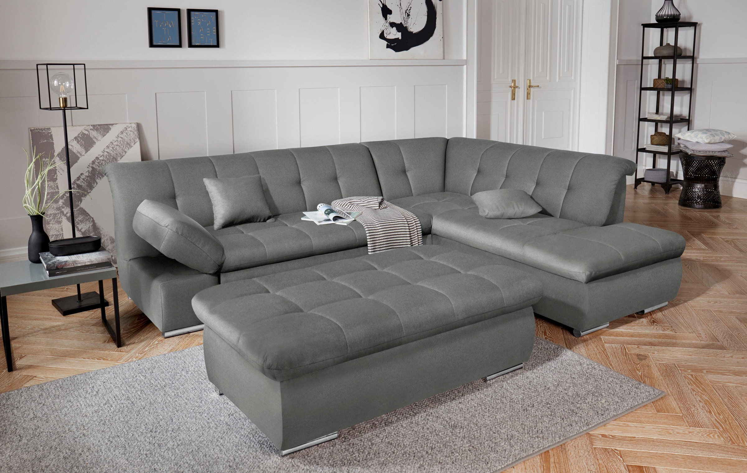 DOMO collection Ecksofa »Mona«, wahlweise mit Bett- und Armlehnfunktion