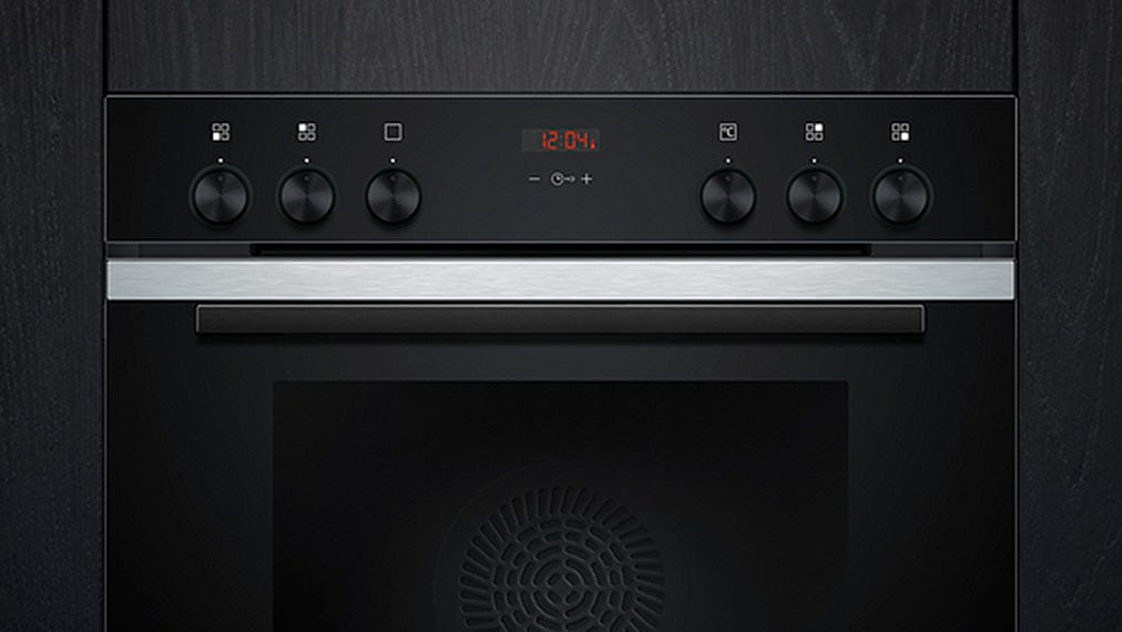 SIEMENS Elektro-Herd-Set »HE213BBS3«, mit Backwagen, Backwagen mit ausziehbarer Tür für bequemes Kochen & Backen