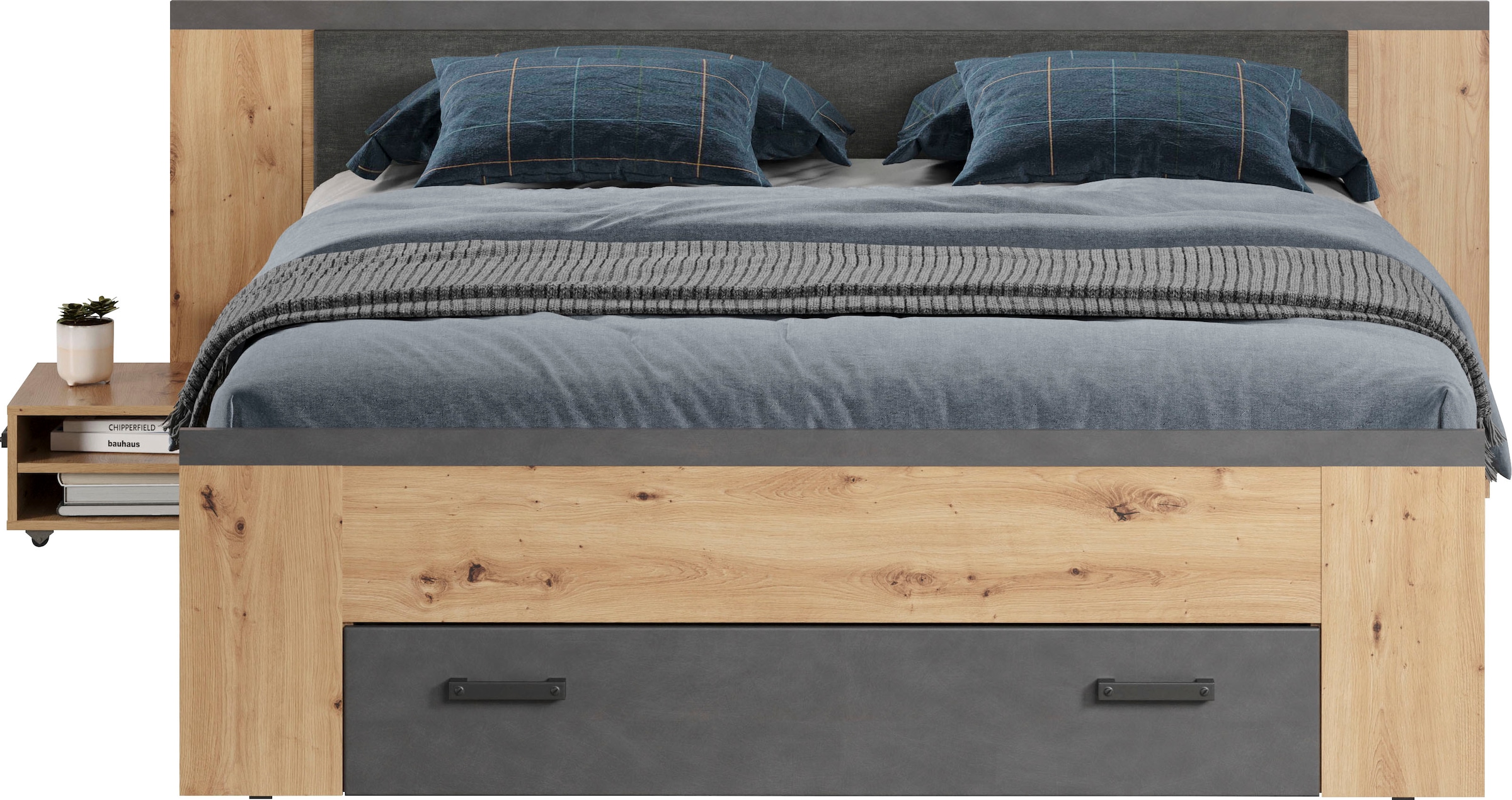 Home affaire Stauraumbett »Ambres« 1 Stk. tlg. ausziehbare Bettkästen, Fäch günstig online kaufen