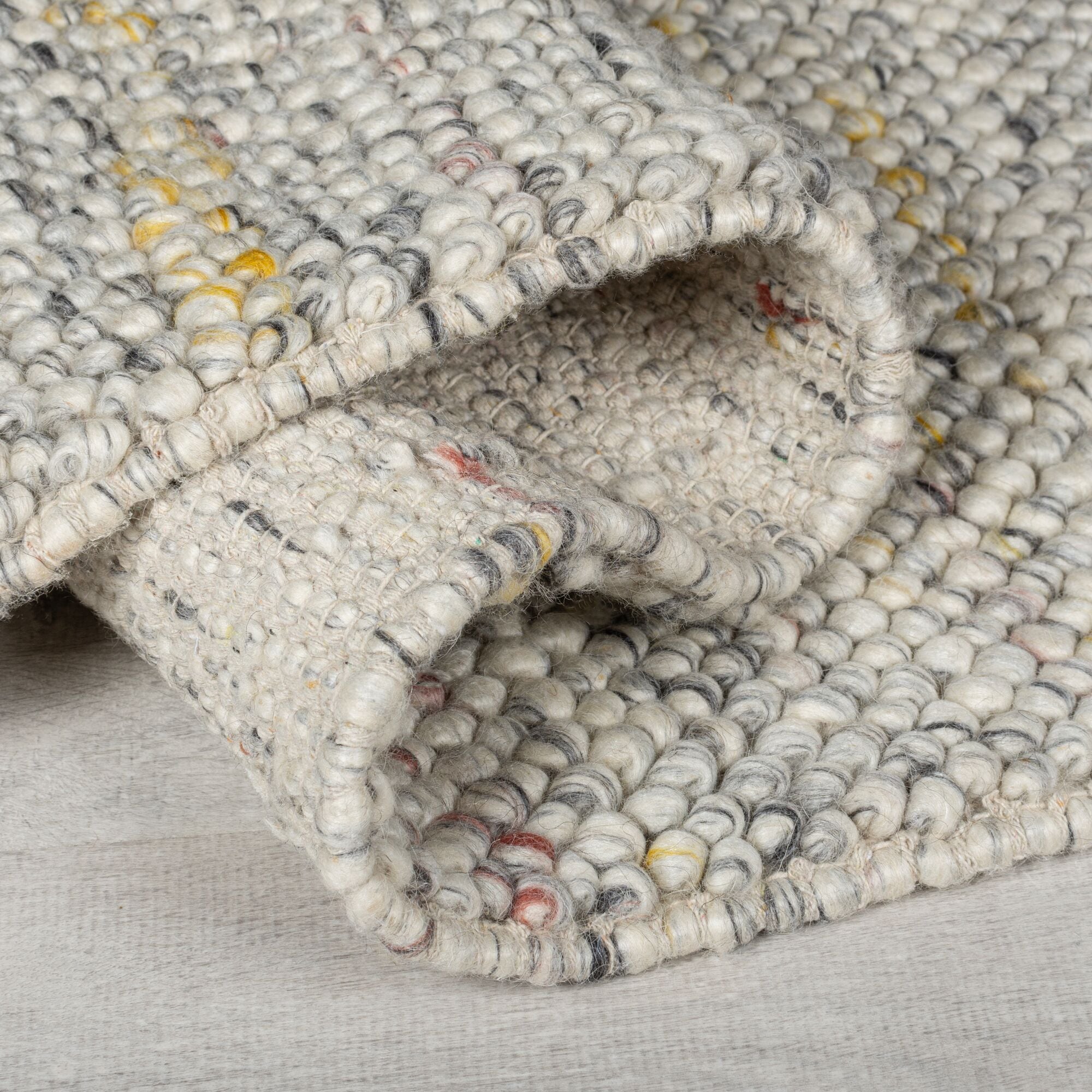 FLAIR RUGS Teppich »Minerals«, rechteckig, 3 mm Höhe, Neutraler Teppich aus mineralischer Wollmischung