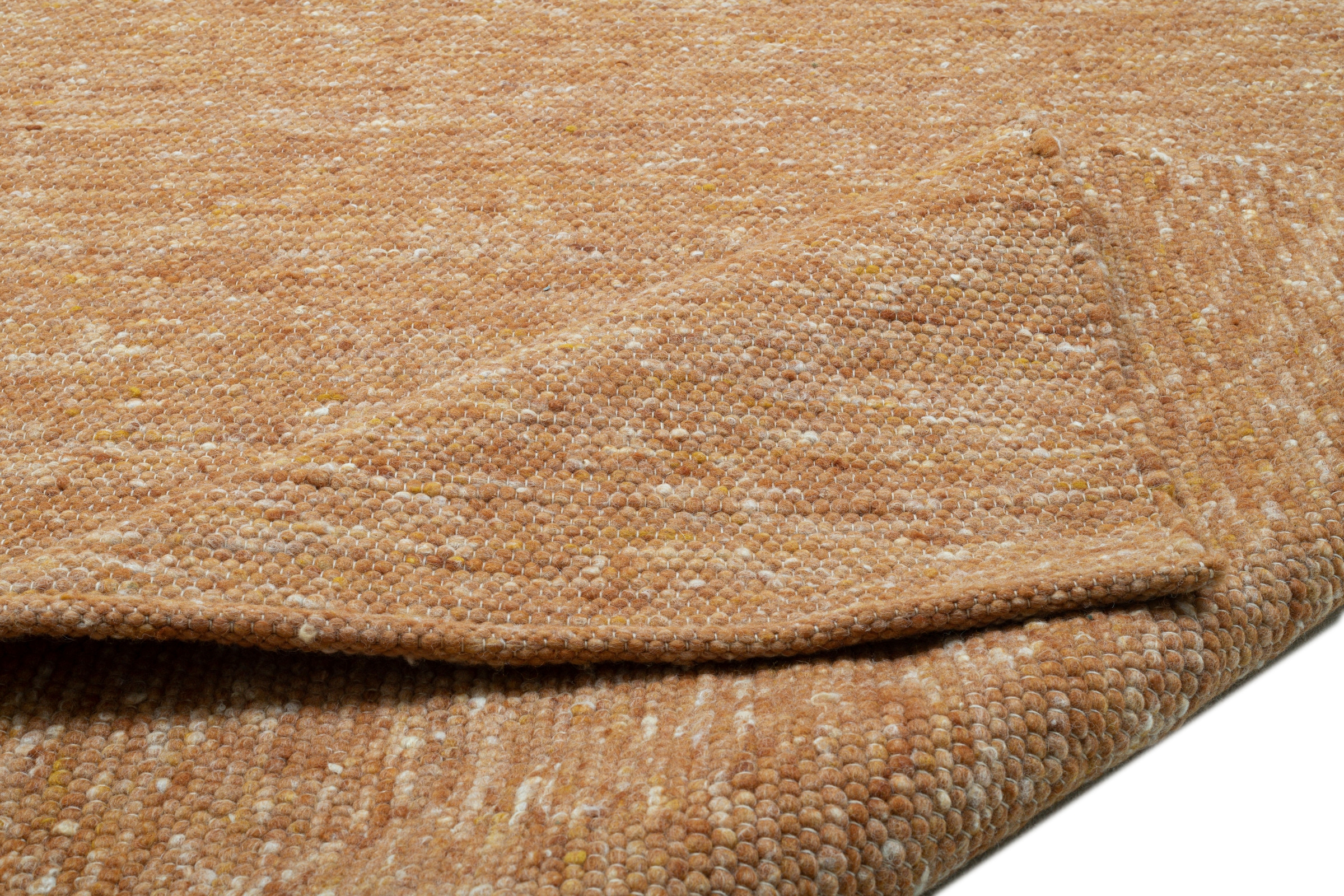Sansibar Wollteppich »Hörnum«, rechteckig, Handweb Teppich, meliert, reine gewalkte Wolle, handgewebt