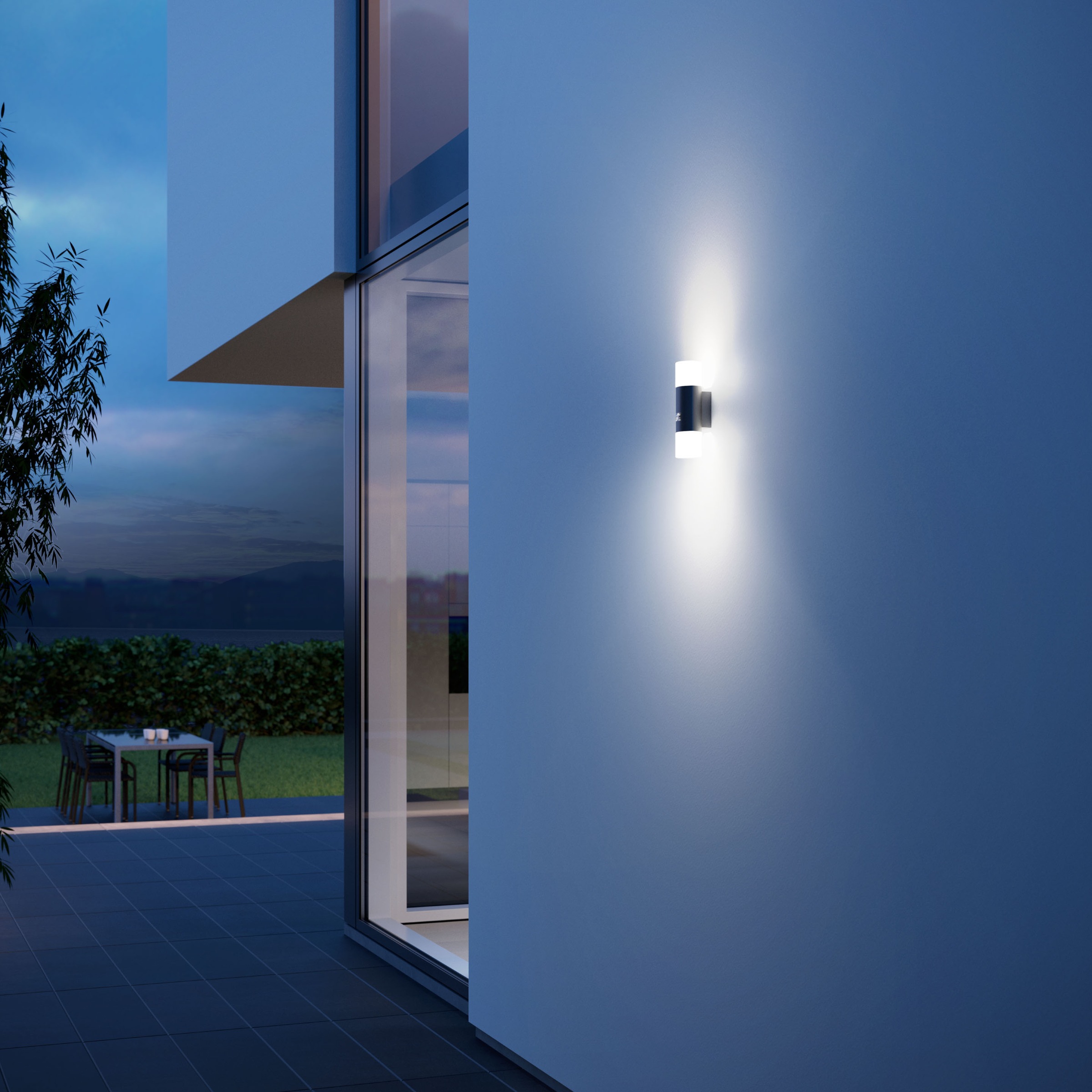 steinel LED Außen-Wandleuchte »L 910 S SI«, 2 flammig, Leuchtmittel LED-Board | LED fest integriert