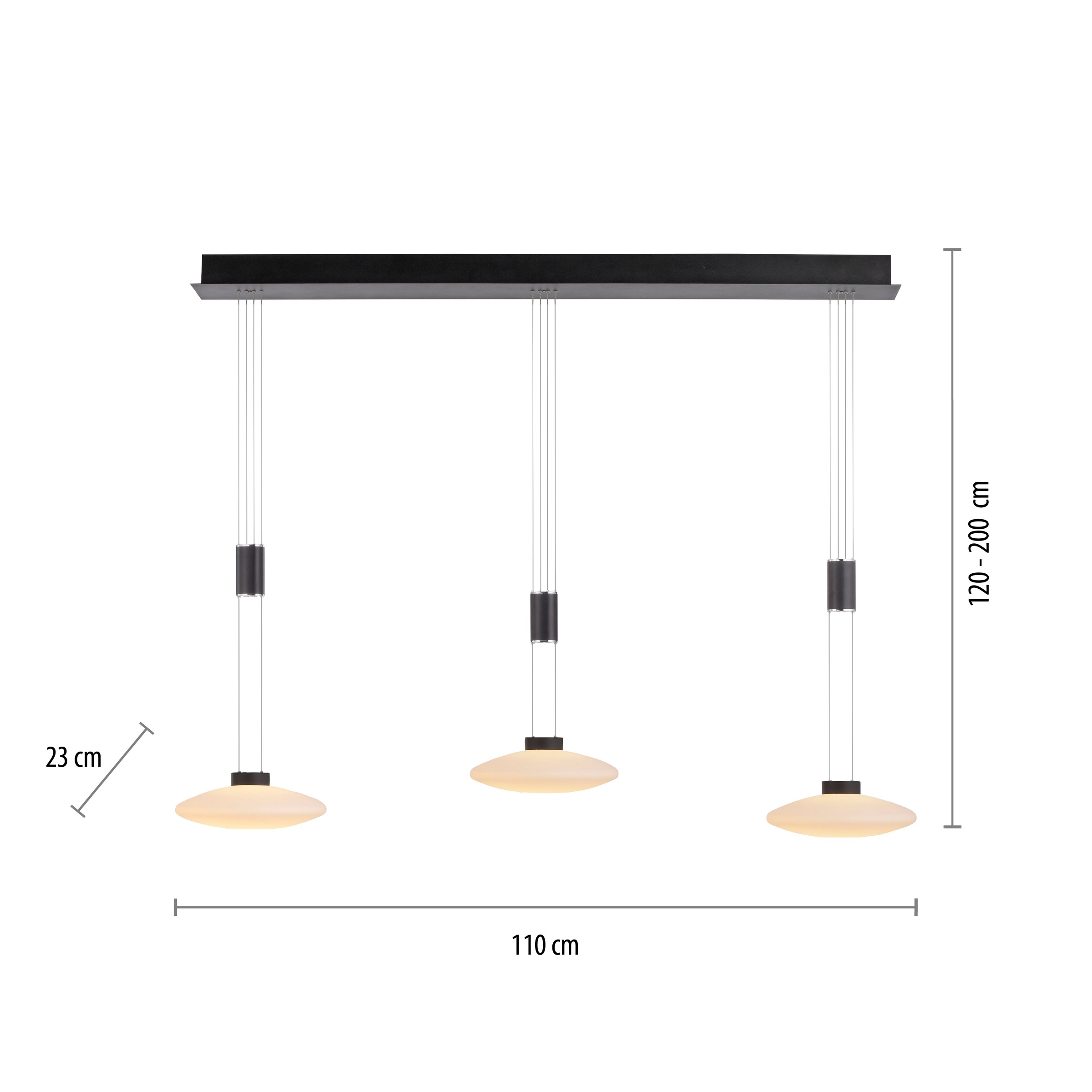 Paul Neuhaus Pendelleuchte »LAUTADA« LED-Board 1 Stk. Warmweiß LED, dimmbar, Simply Dim, Memory, nach Trennung vom Netz